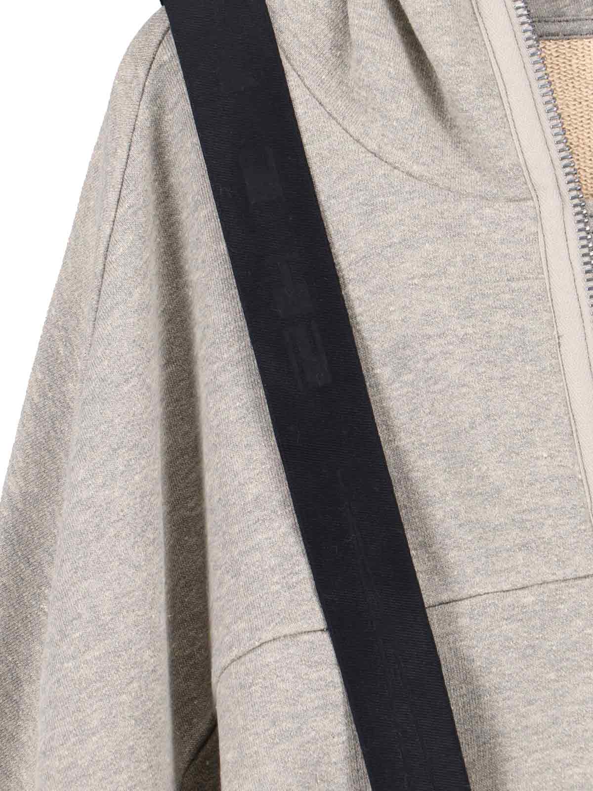 Drkshdw Collage Gimp Cropped Sweatshirt In Gray