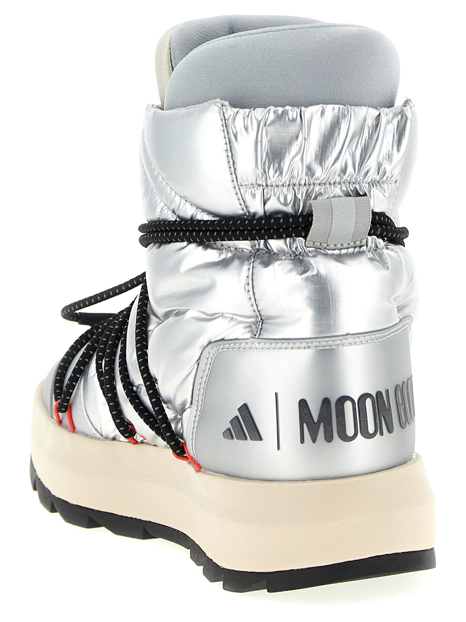 Adidas Originals Ace Adidas X Moonboot Ankle Boots In Silver