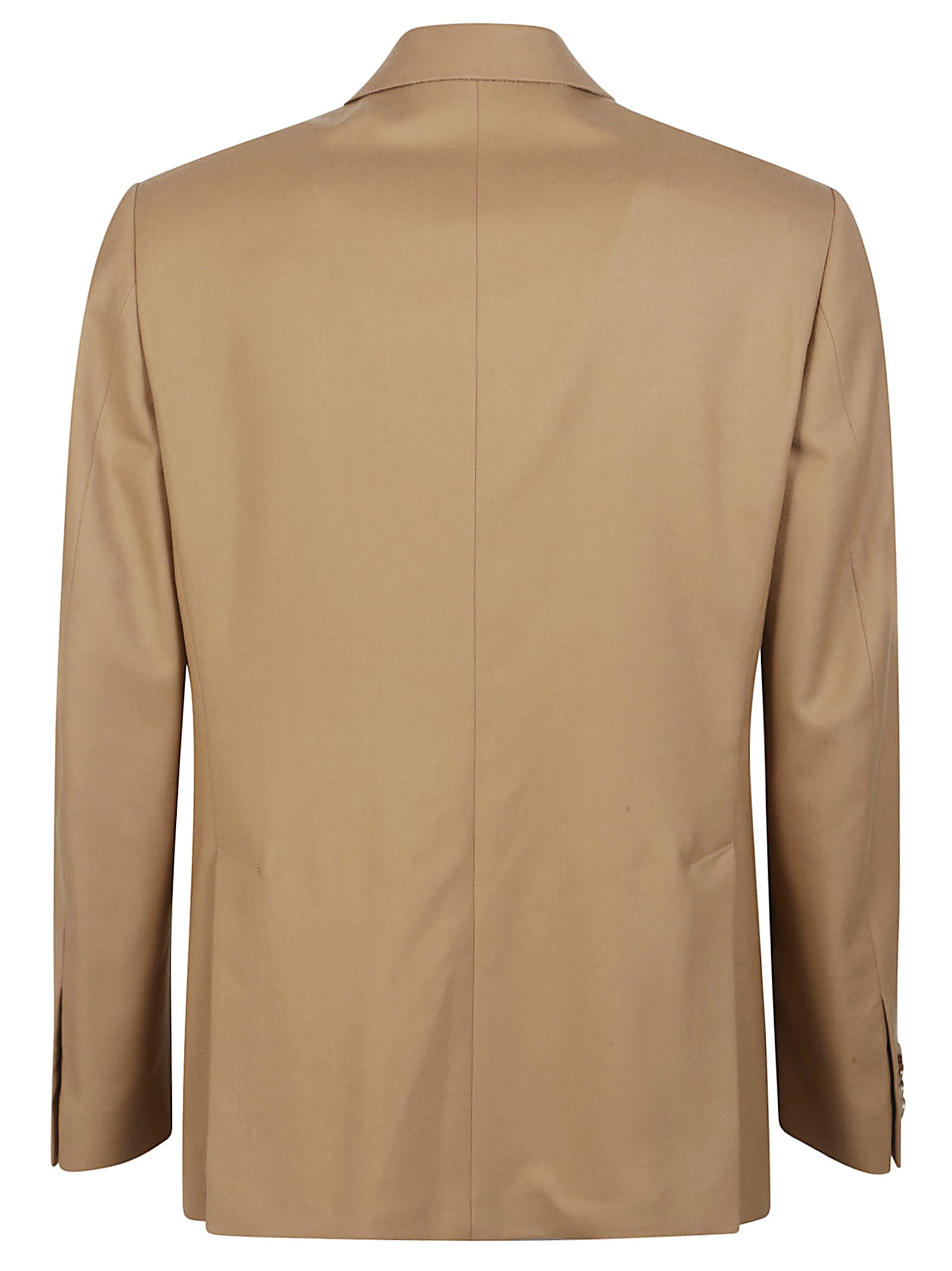 Lardini Double-breasted Wool Jacket In Brown