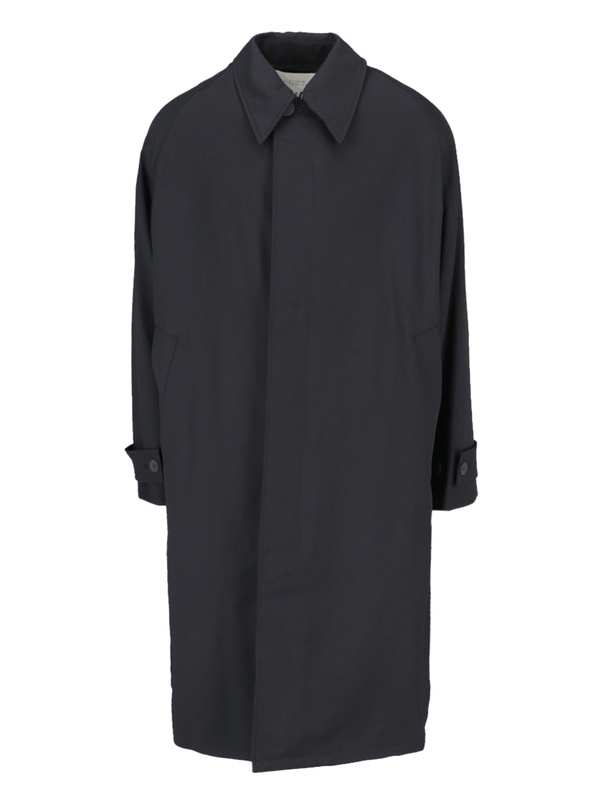 Shop Studio Nicholson Single-breasted Coat In Black