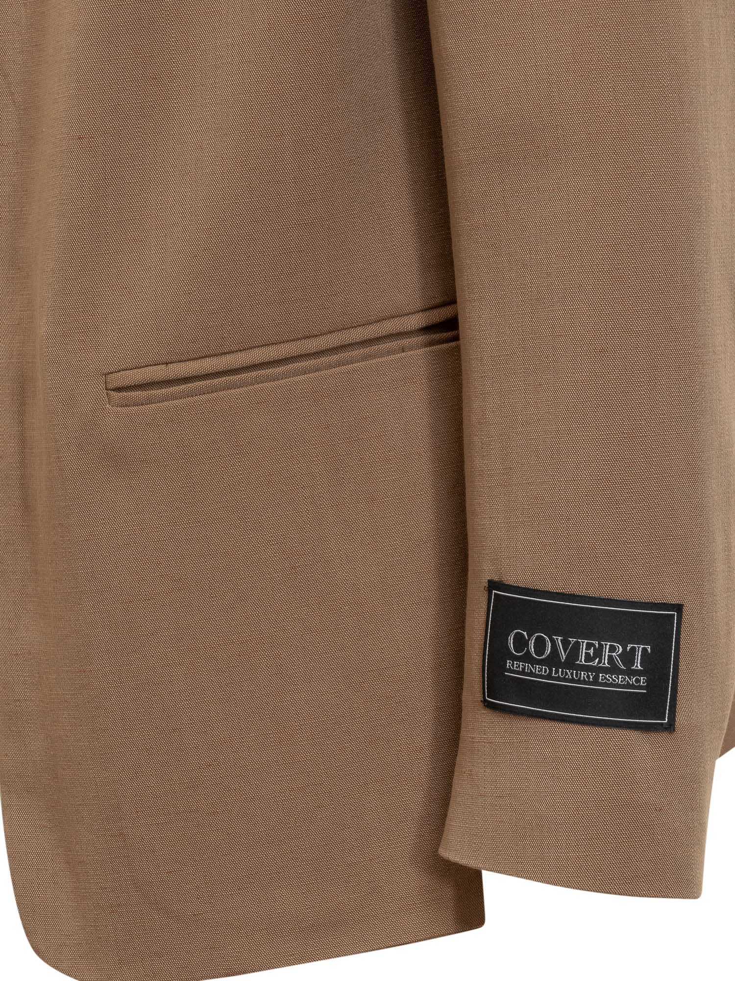 Shop Covert Blazer Open At The Front In Tan