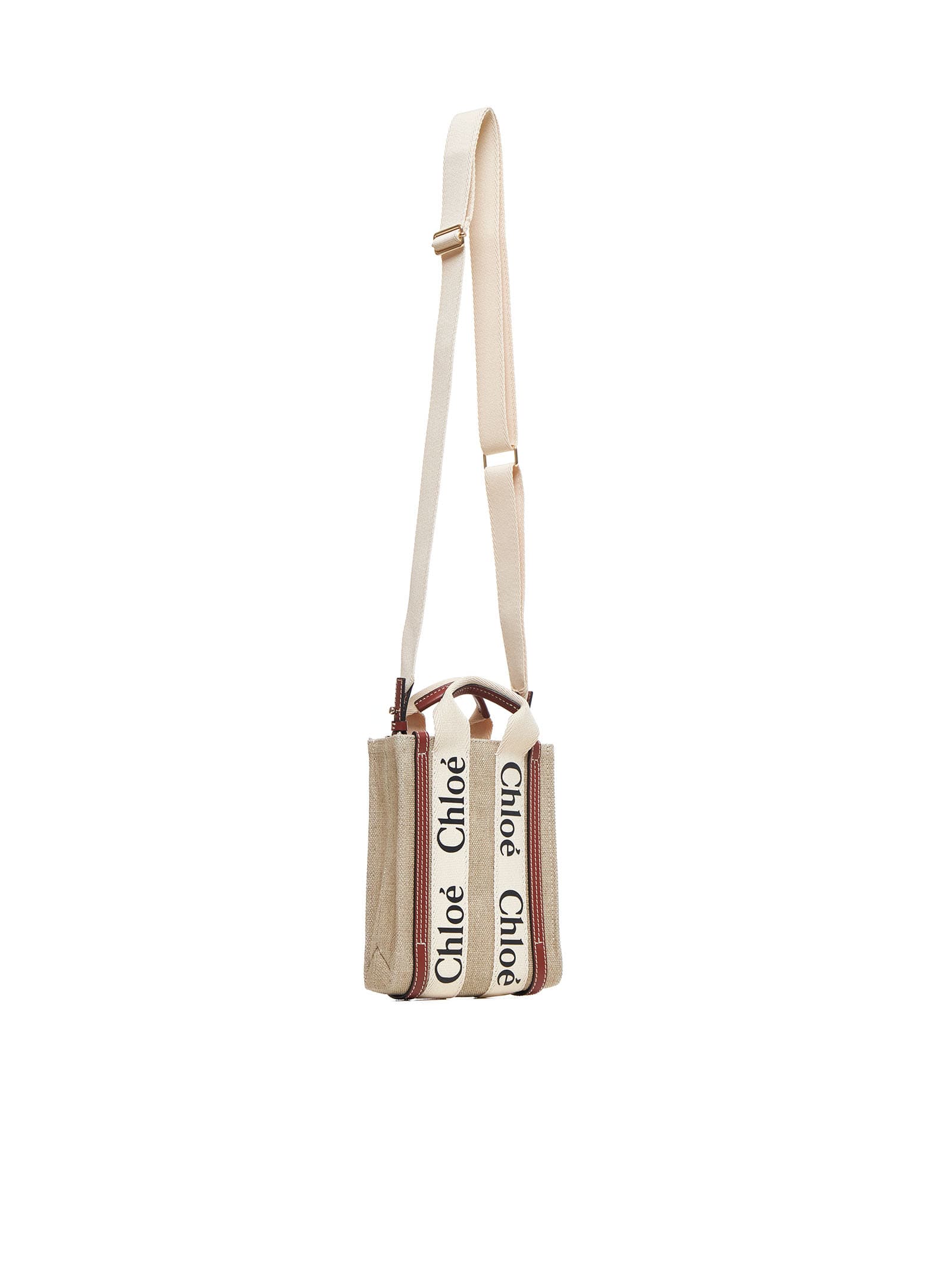 Shop Chloé Shoulder Bag In White-brown 1