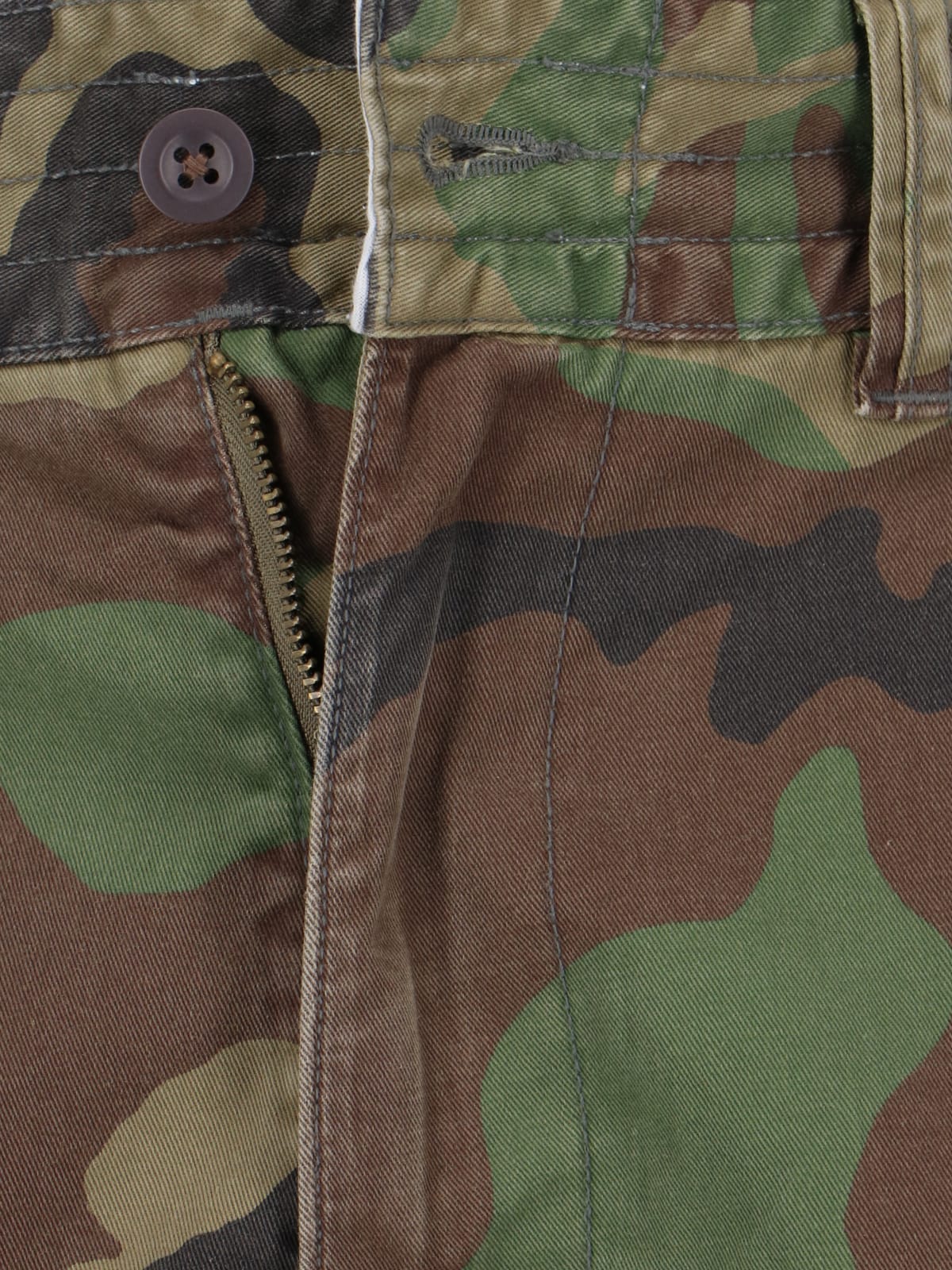 Shop Polo Ralph Lauren Camouflage Print Pants In Green
