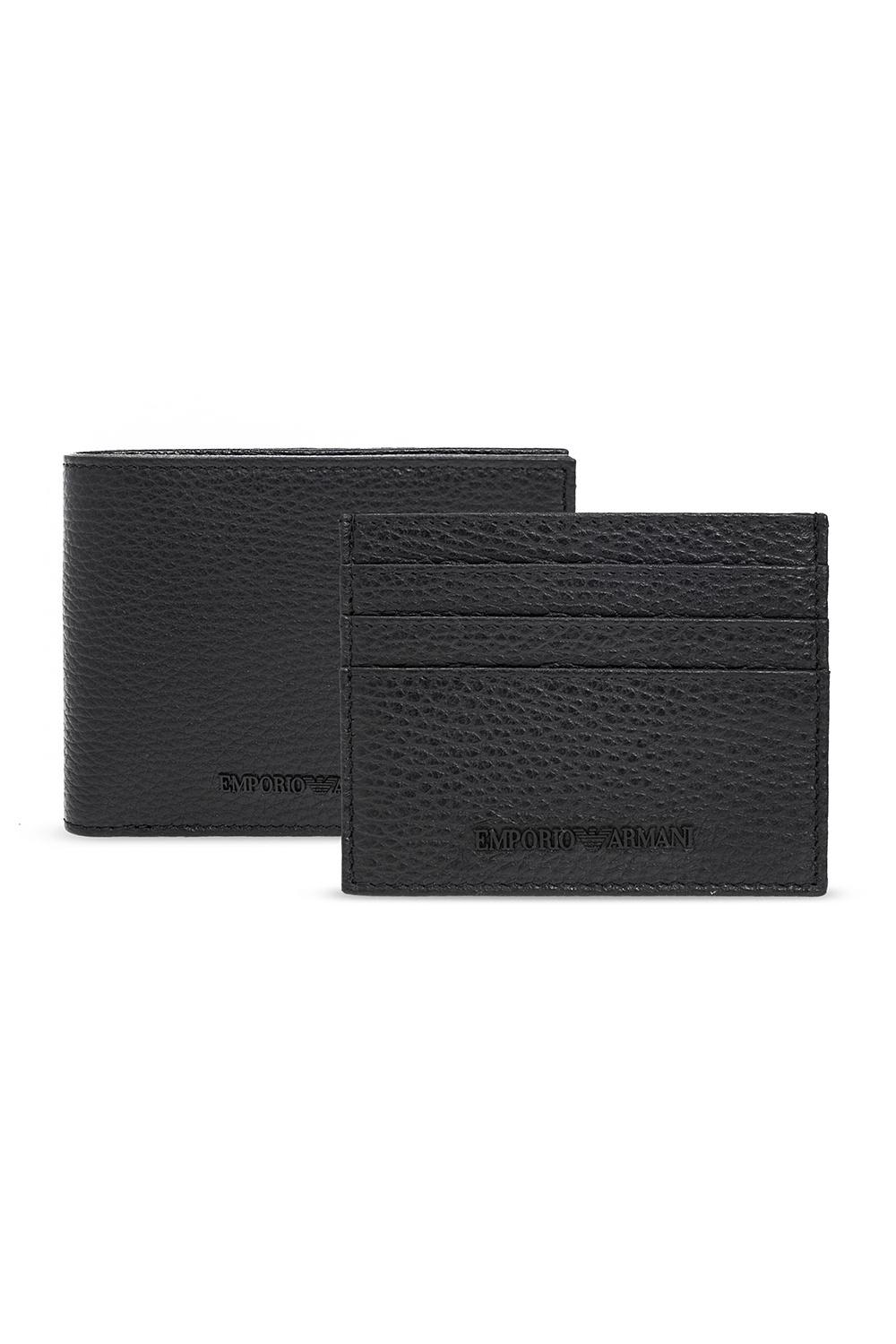 Shop Emporio Armani Wallet And Card Holder Case In Nero