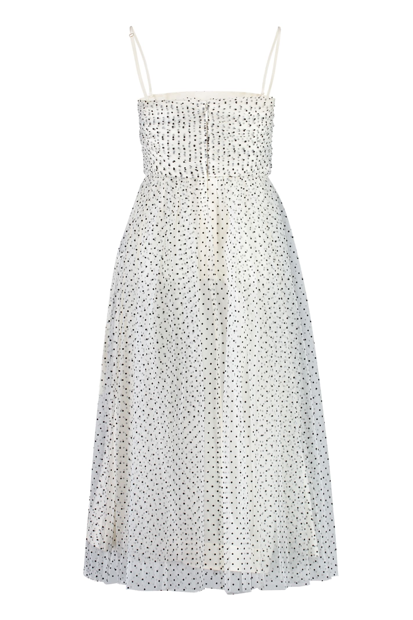 Shop Zimmermann Polka-dot Tulle Dress In White