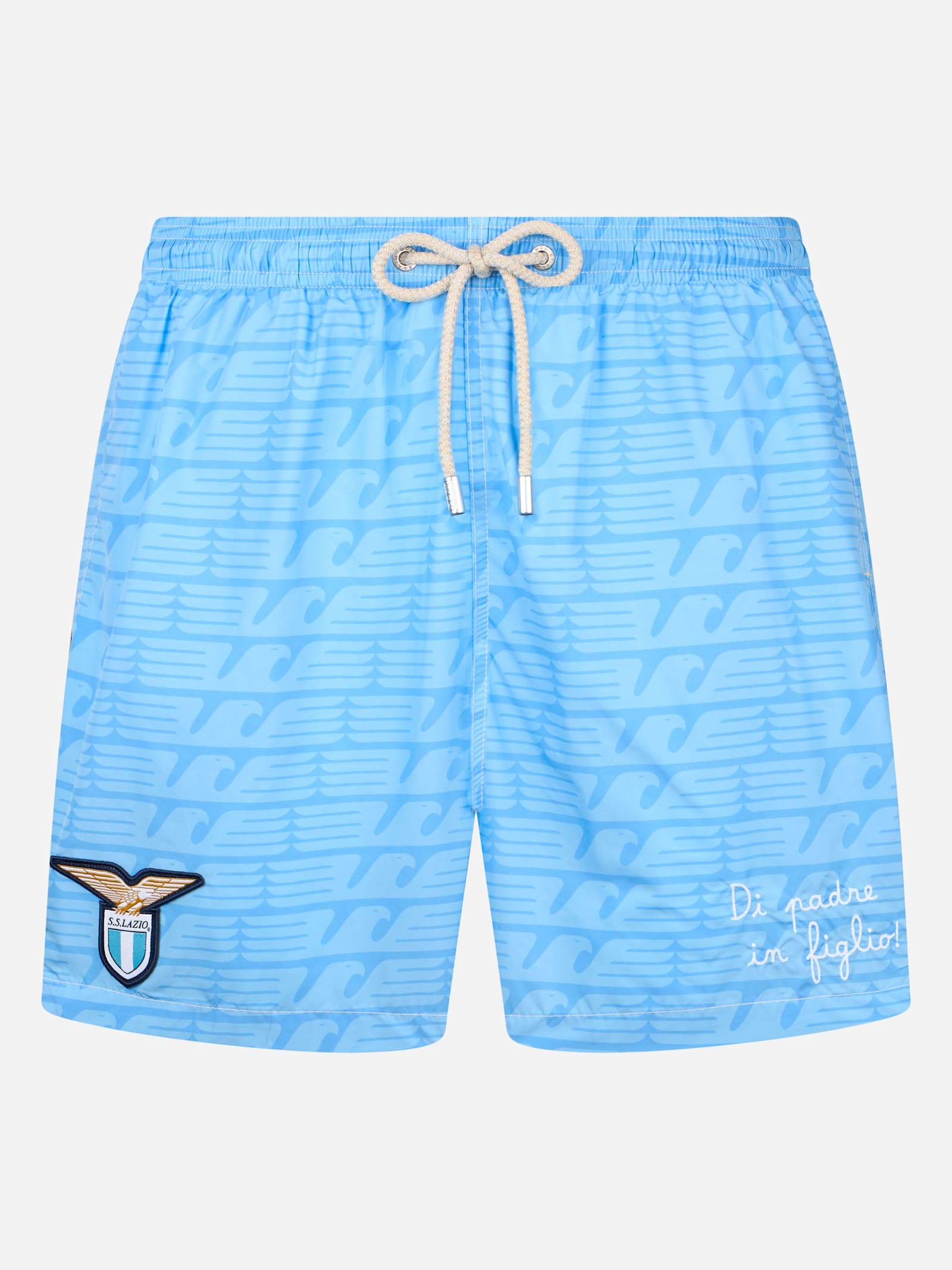 Man Lightweight Fabric Swim-shorts Lighting With Lazio Print Ss Lazio Special Edition