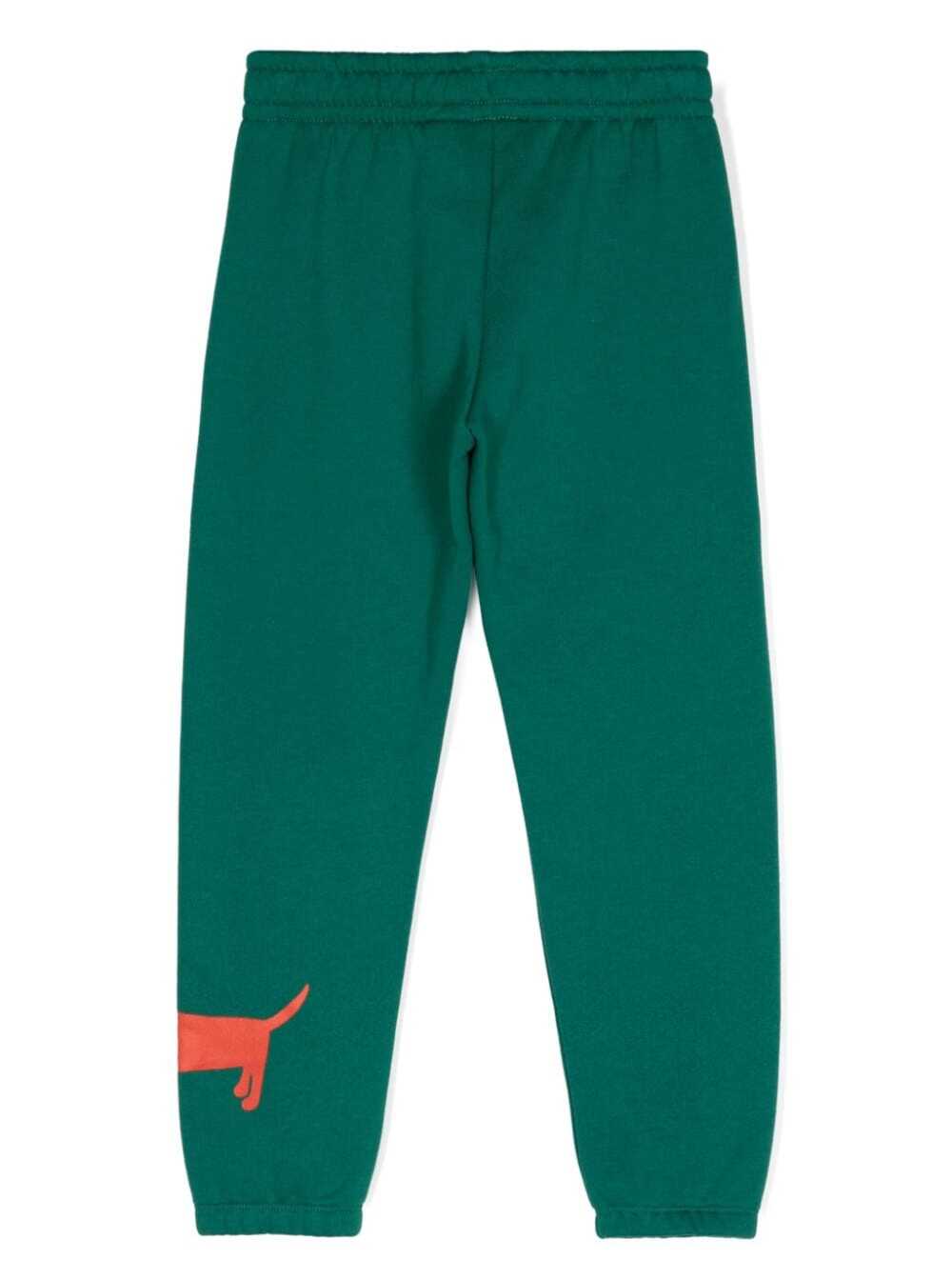Mini Rodini Kids Dog Joggers In Green