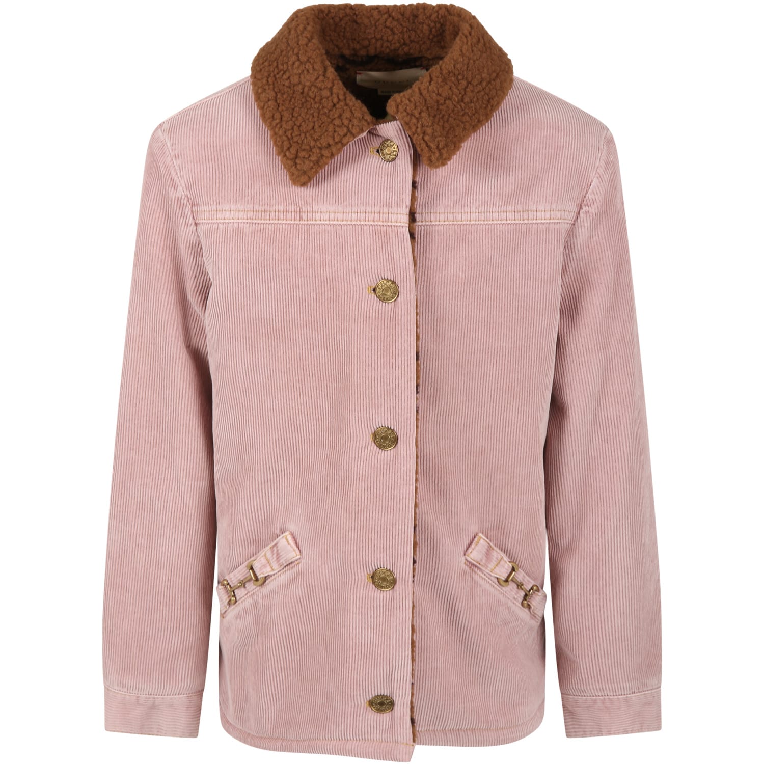 Gucci Pink Jacket For Girl With Horsebit