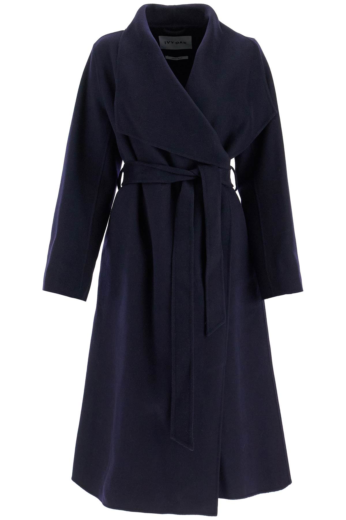 Shop Ivy & Oak Wool Coat By Carrie Rose In Navy Blue (blue)