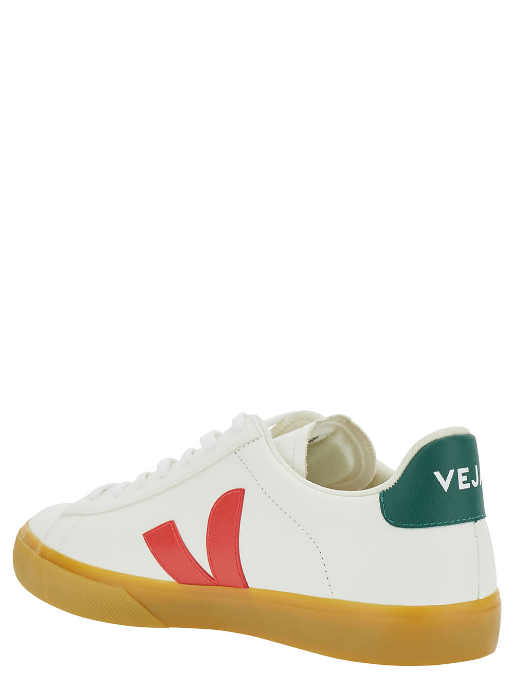 Veja Campo White Low Top Sneakers With Logo Detail In Leather Man In White