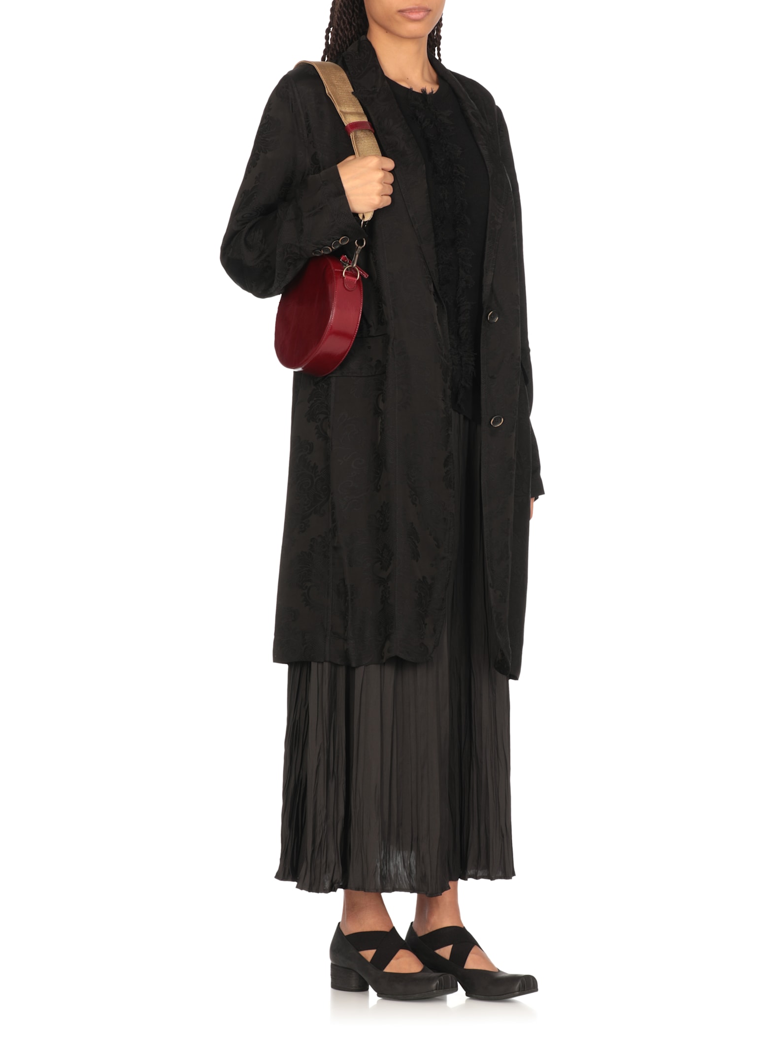 Uma Wang Black Sweater With Fringes