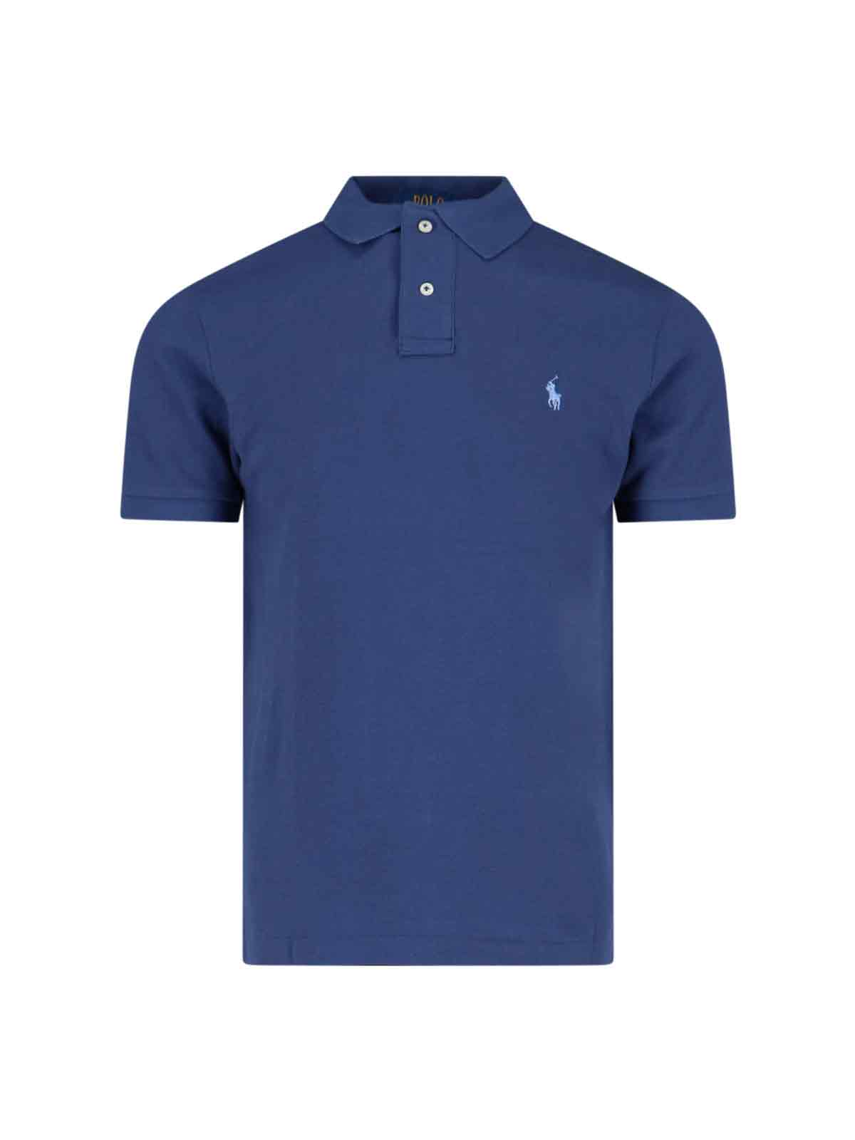 Ralph Lauren Logo Polo Shirt In Blue