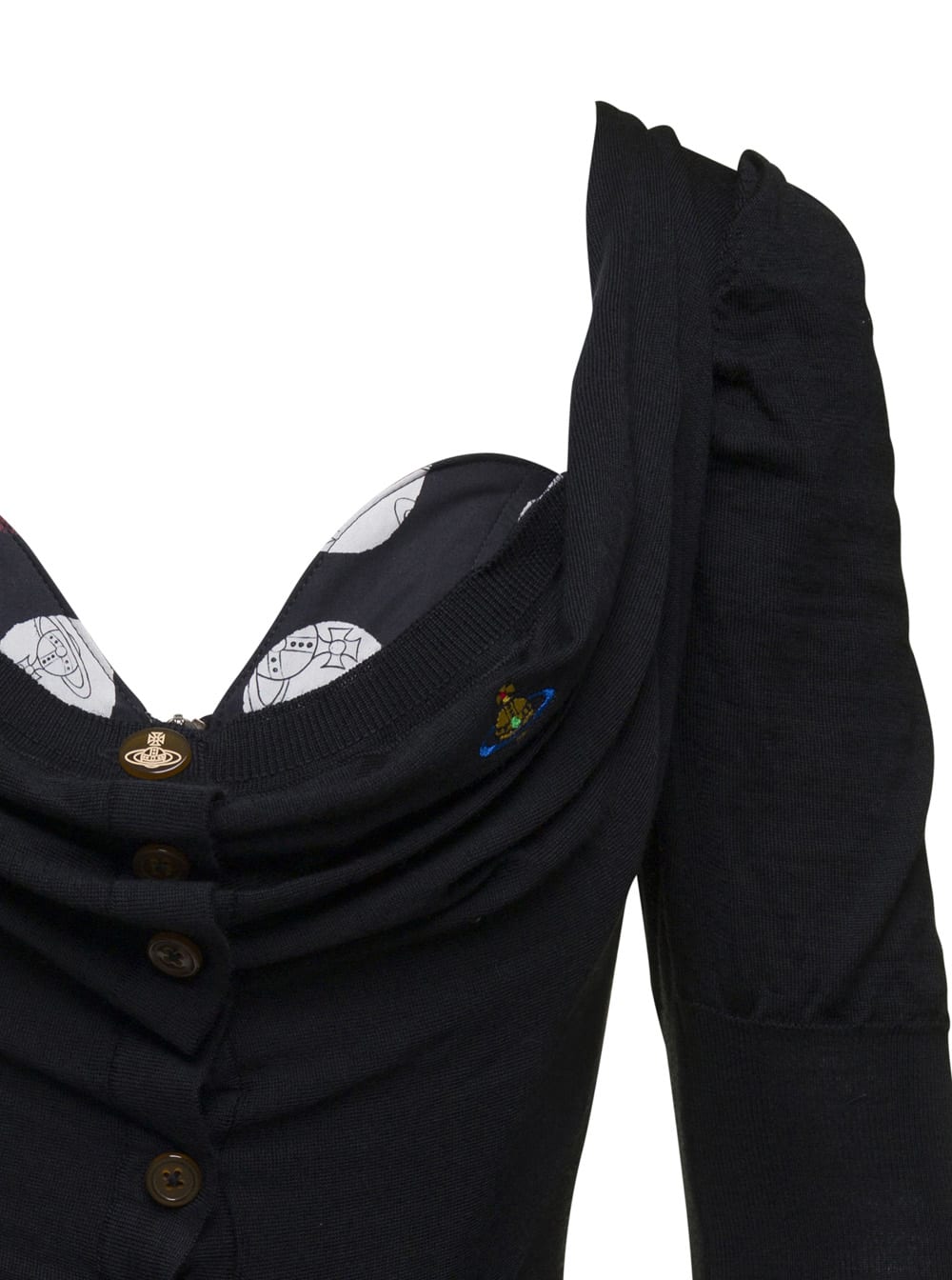 Shop Vivienne Westwood Cardigan In Black