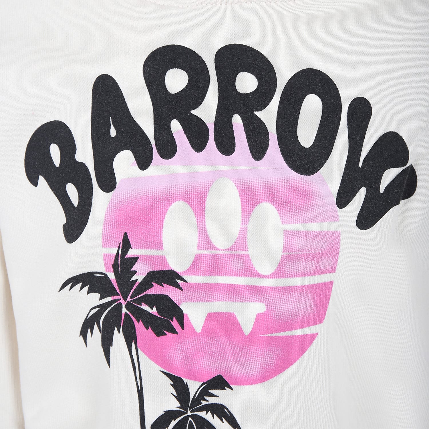 Shop Barrow Ivory Sweatshirt For Girl With Logo