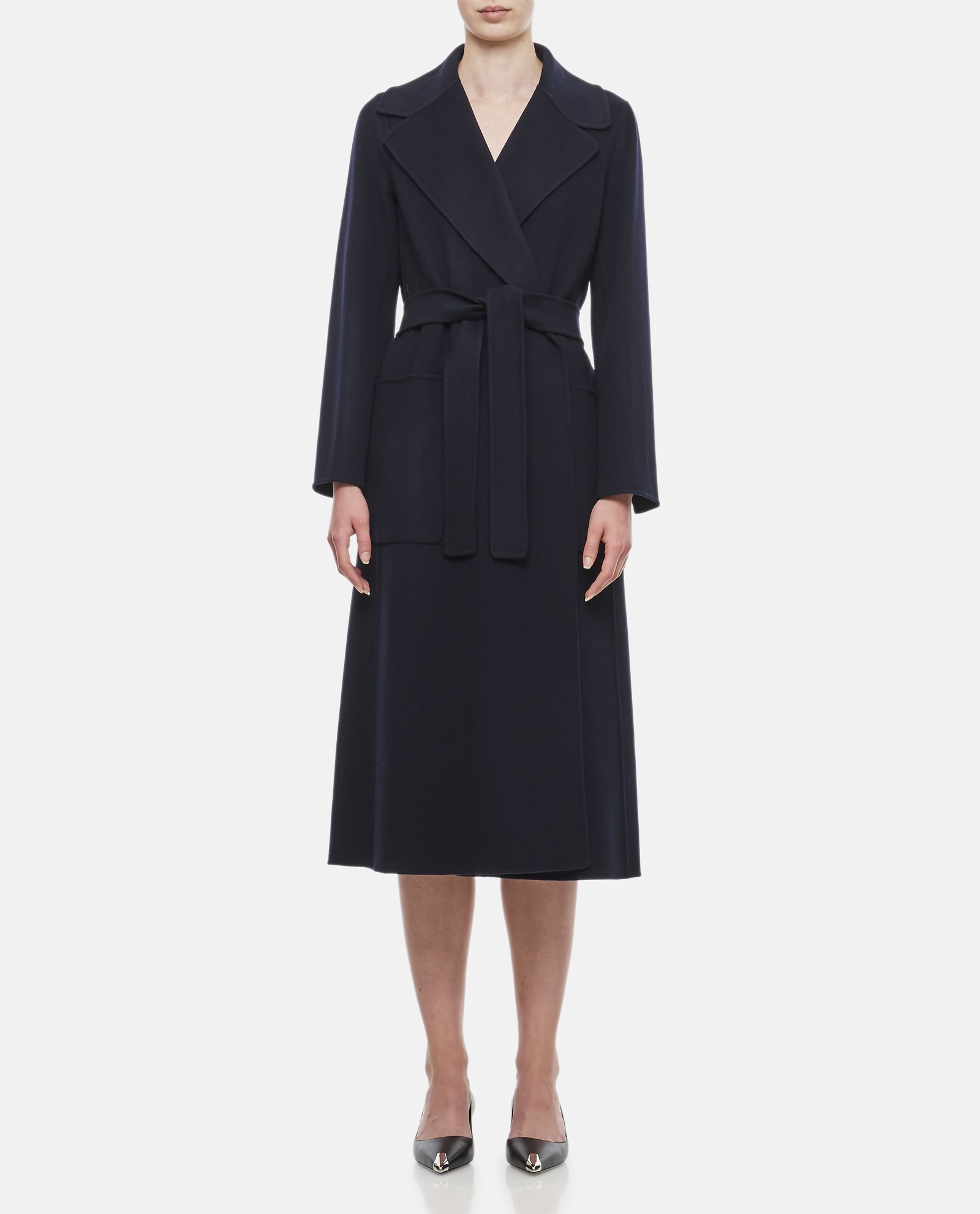 Shop 's Max Mara Night Blue Paolore Coat