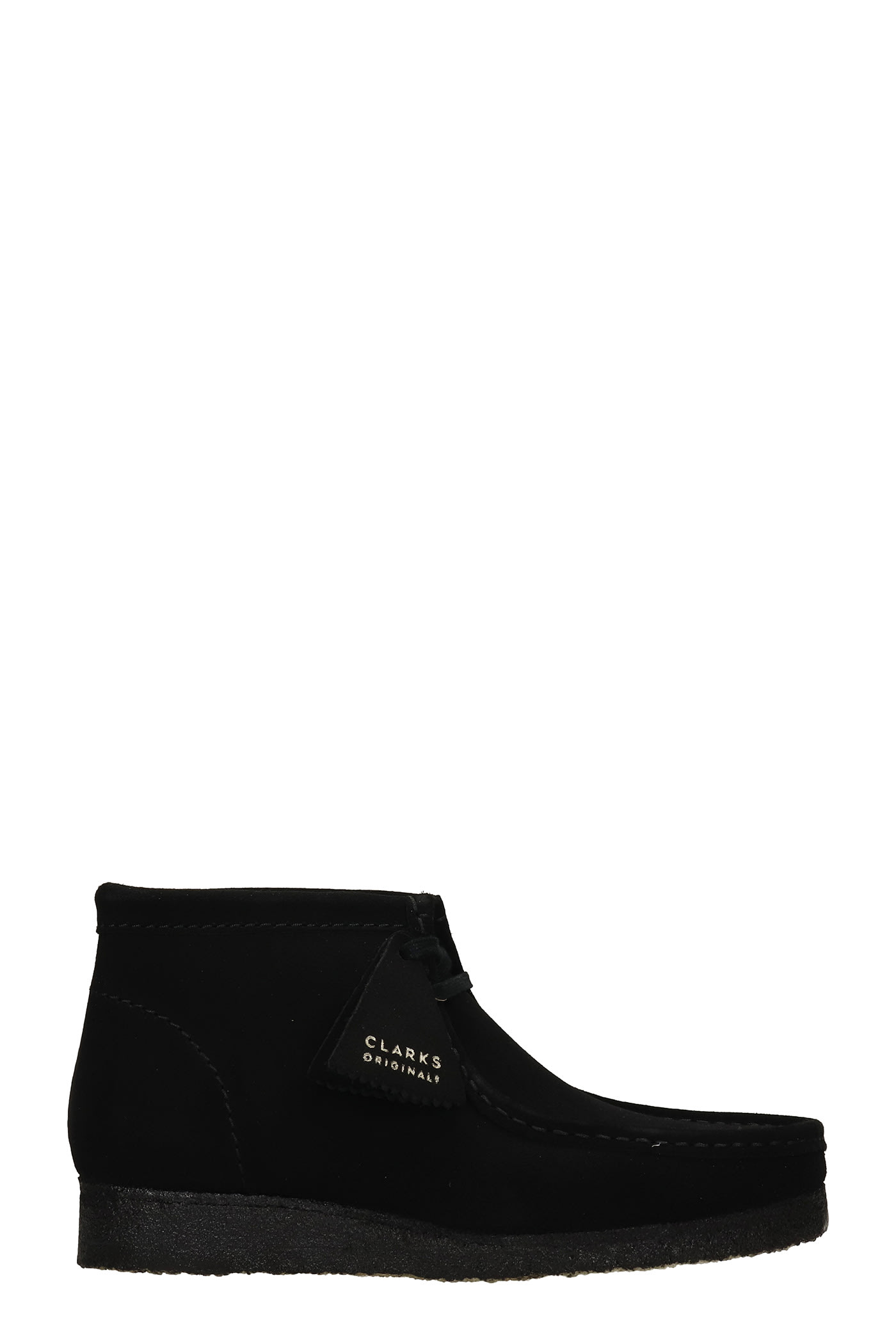 Clarks Wallabee Boot Ankle Boots In Black Suede