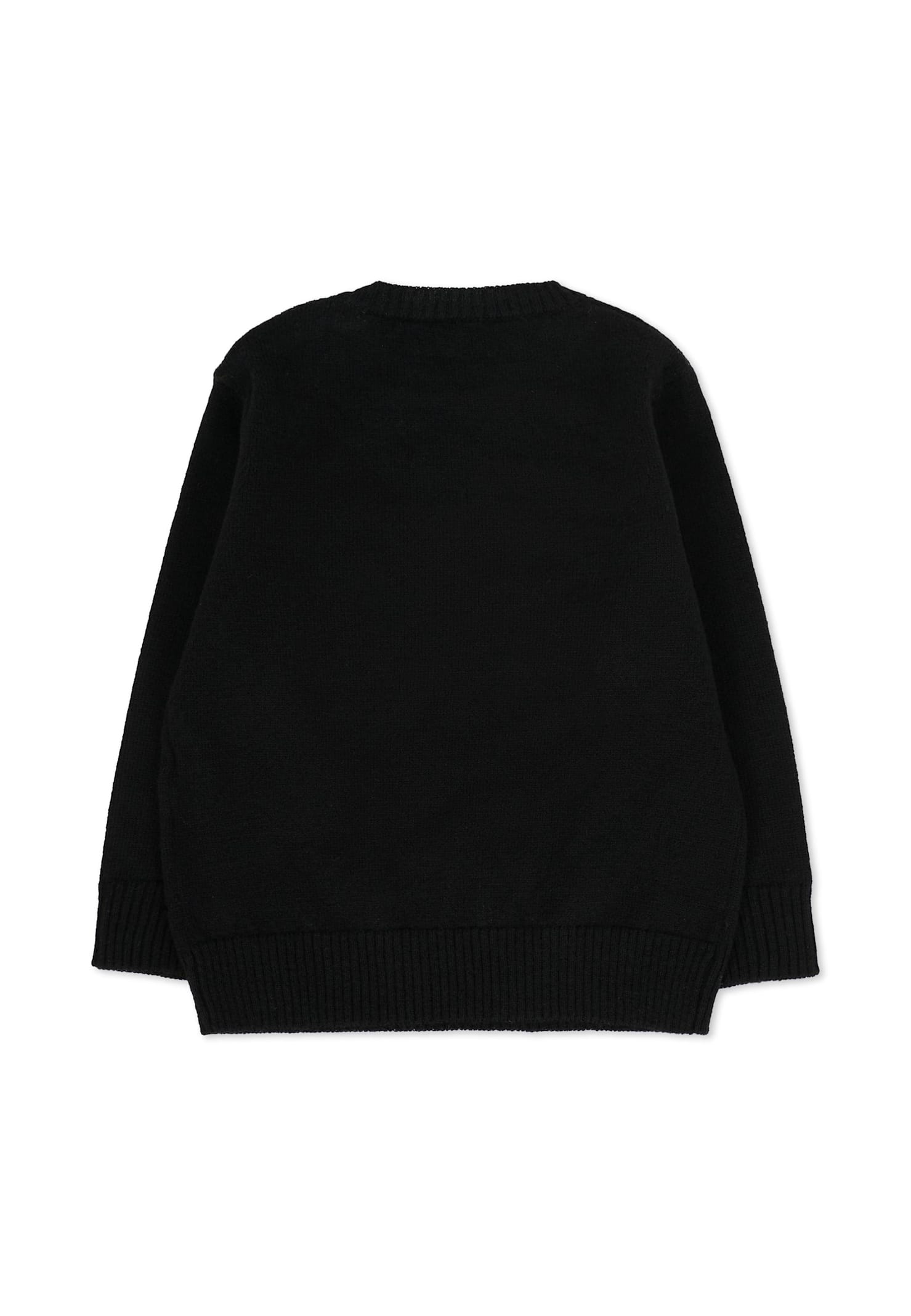 Dsquared2 Black Sweater For Baby Boy With Logo In Black