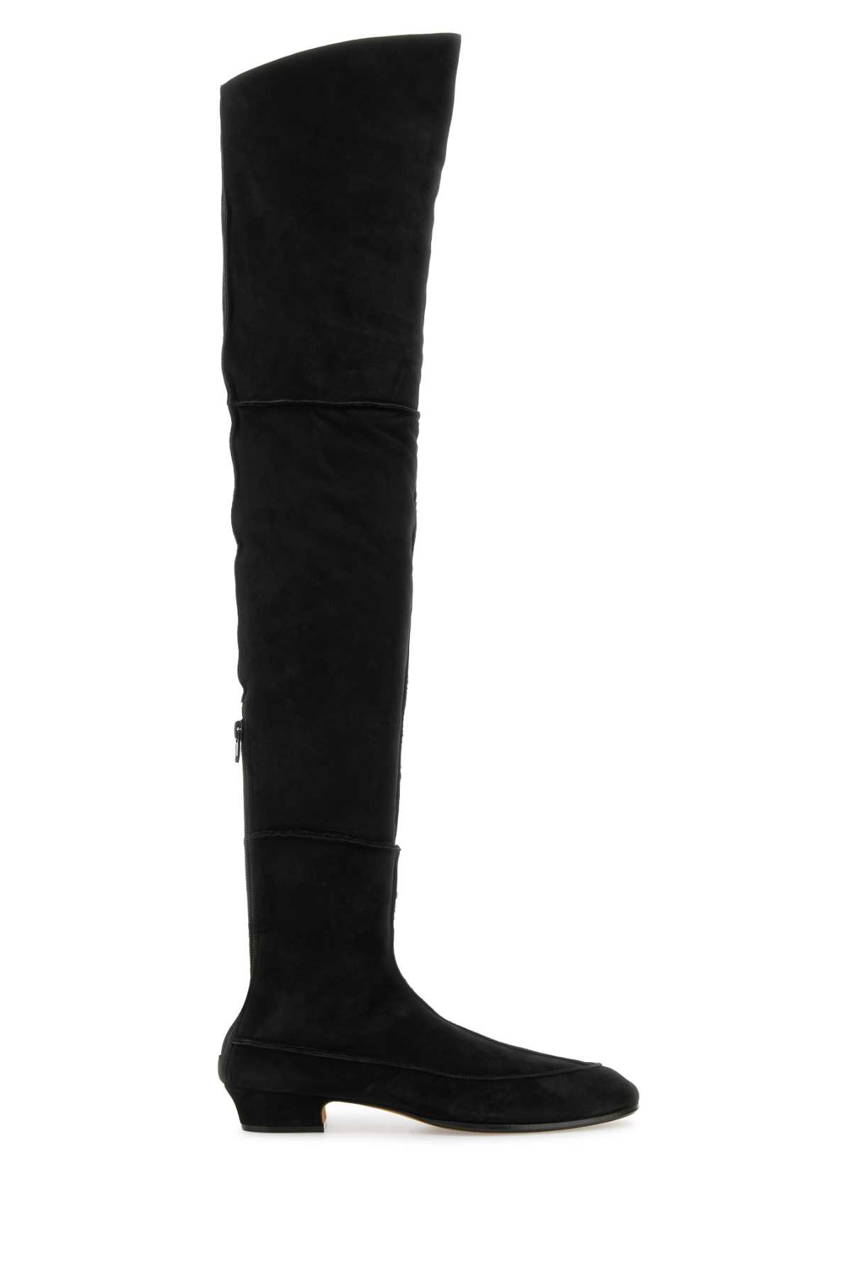 Black Suede Awar 25 Over-the-knee Boots