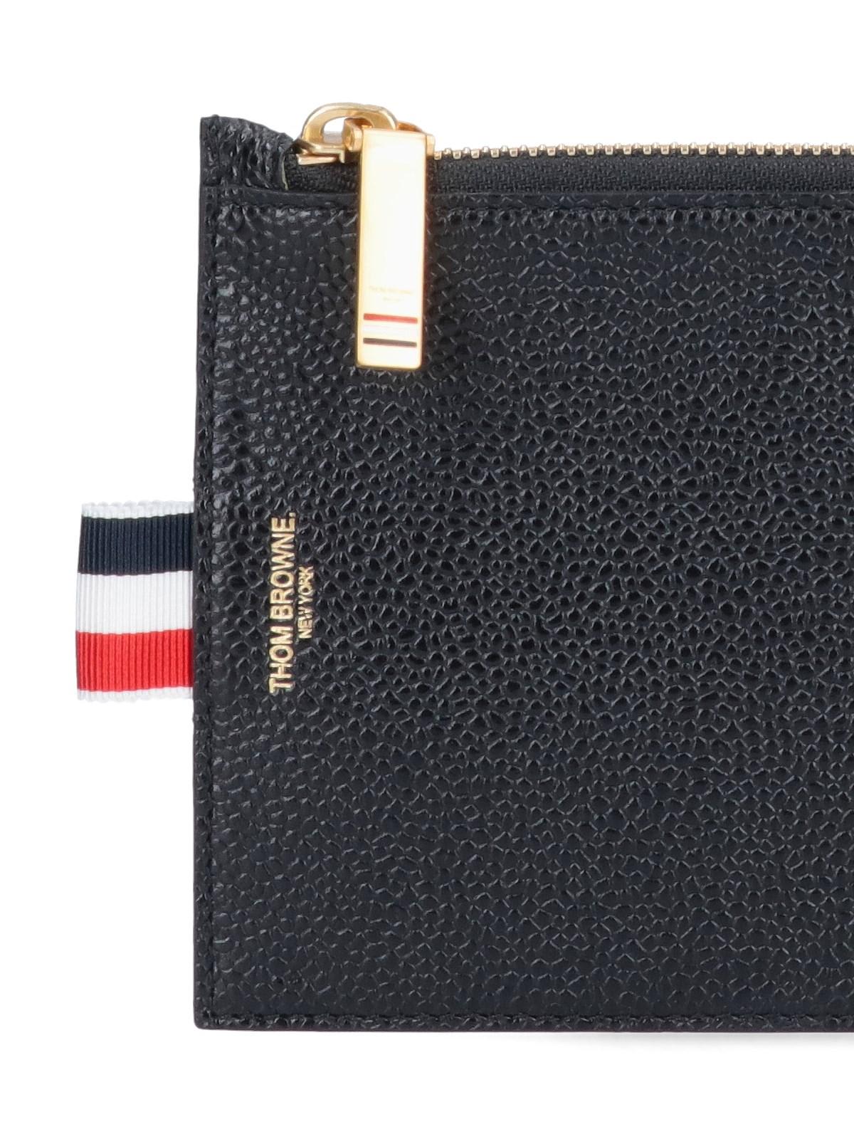 Shop Thom Browne Zip Coin Purse In 001