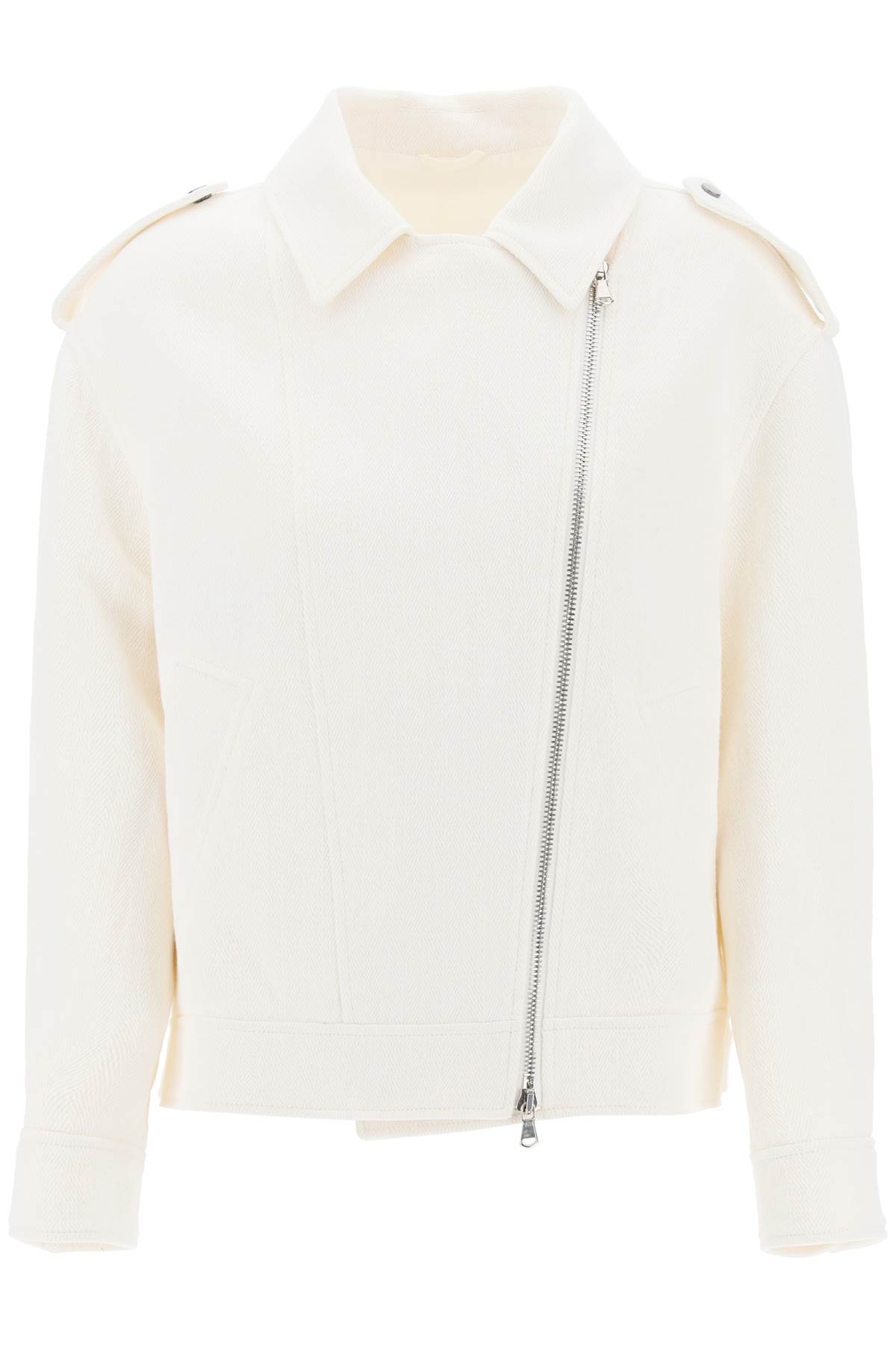 Cotton-linen Biker Jacket