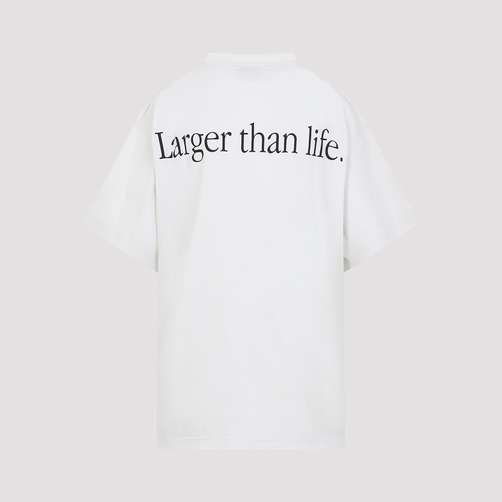 Balenciaga Oversized Graphic Print T-shirt In Dirty White