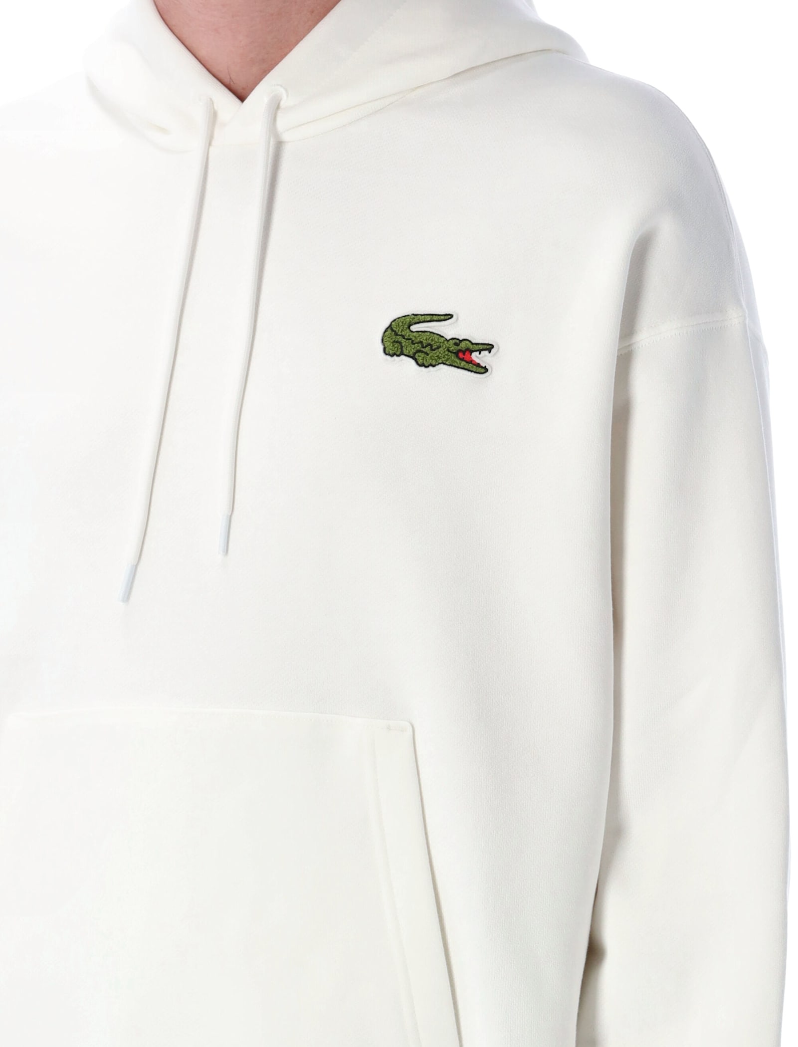 Lacoste Croco Hoodie Featuring Kangaroo Pocket