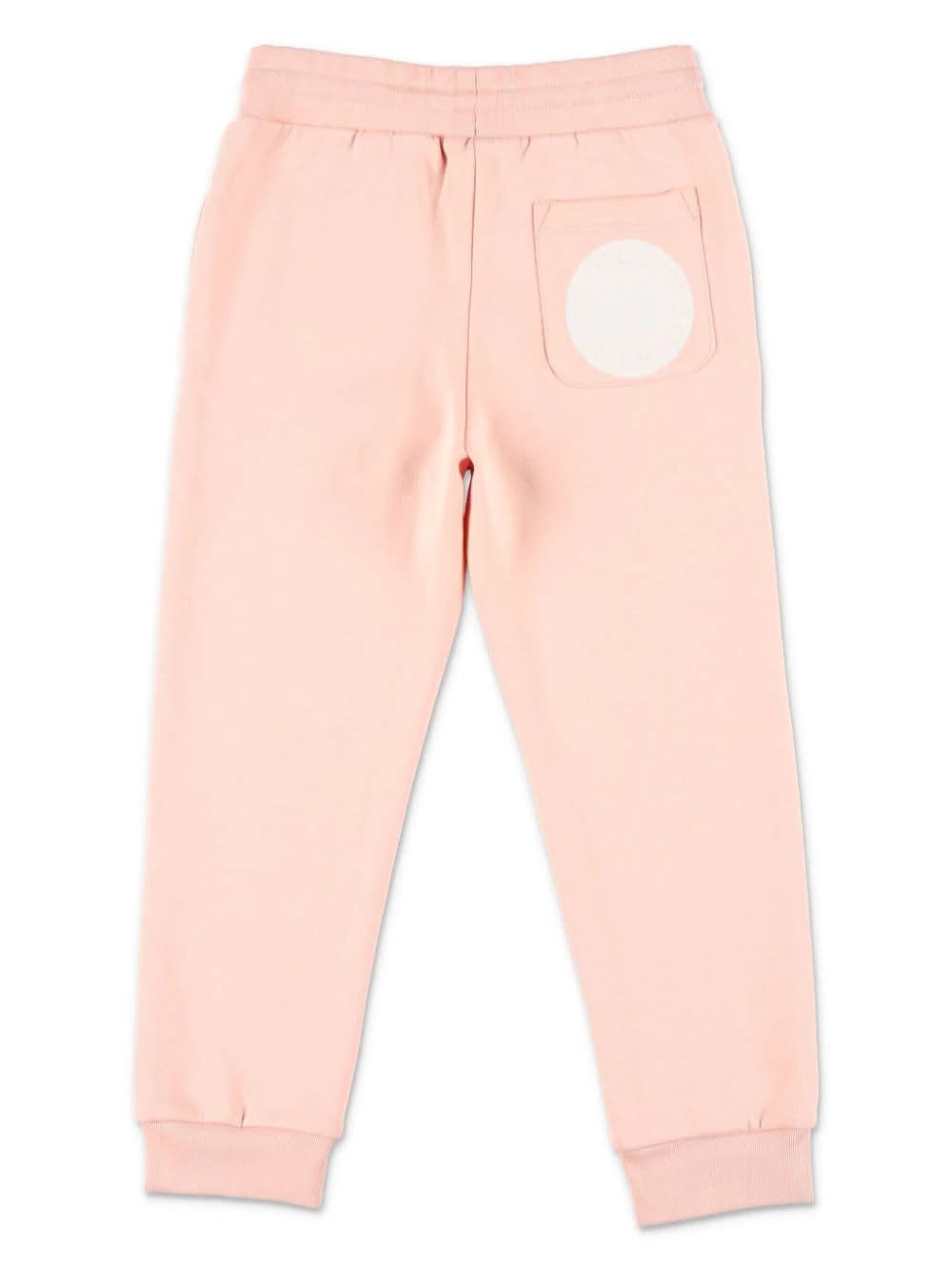 Shop Stella Mccartney Pink Joggers With Logo Disc