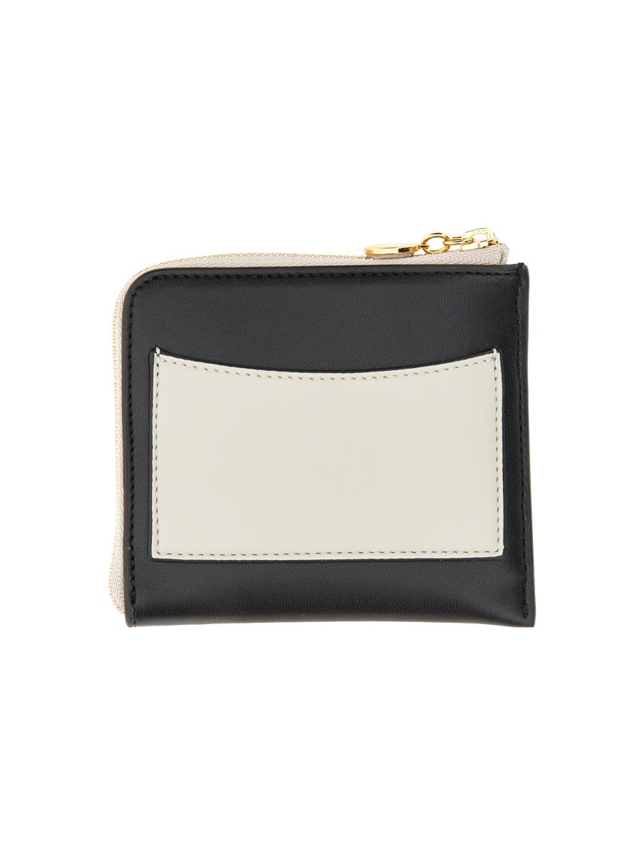 Shop Stella Mccartney Zipped Wallet In Black