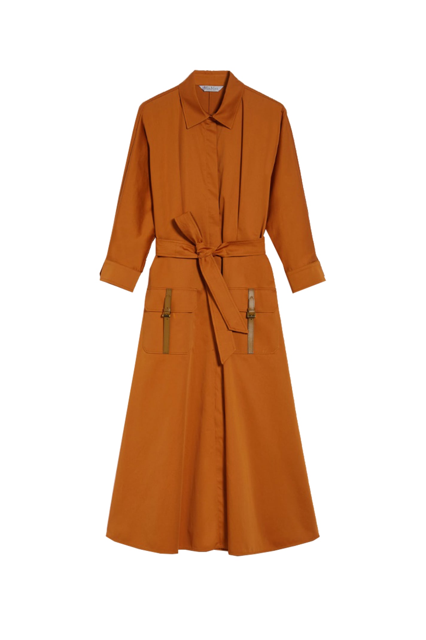 Shop Max Mara Sibari Dress In Orange
