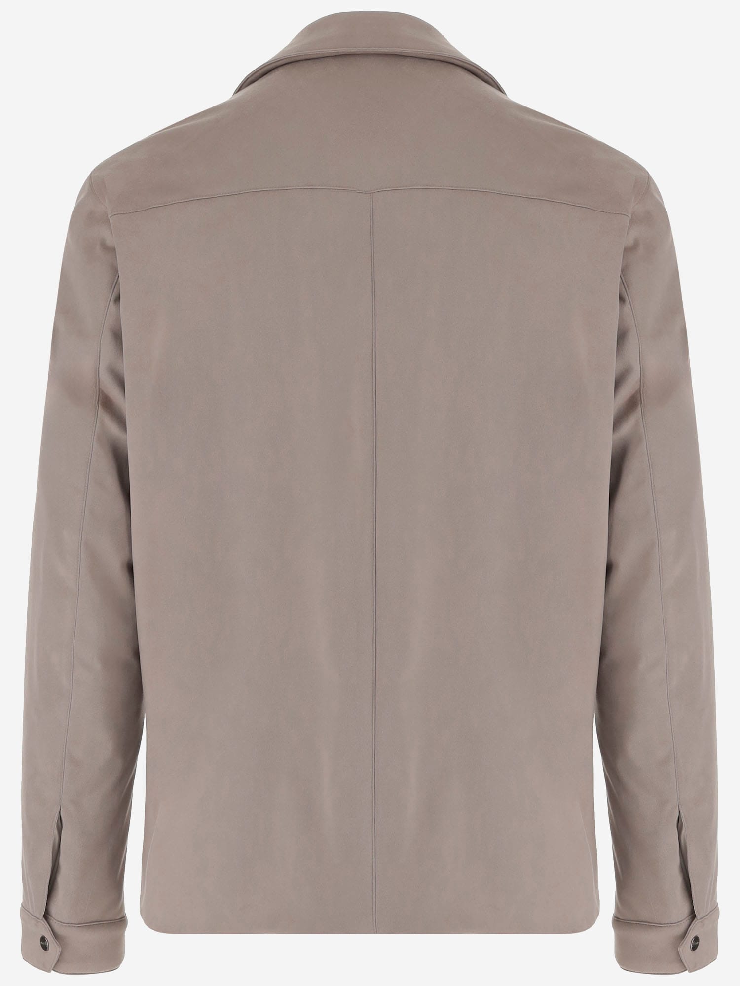 Herno Beige Microfiber Suede Jacket In Brown