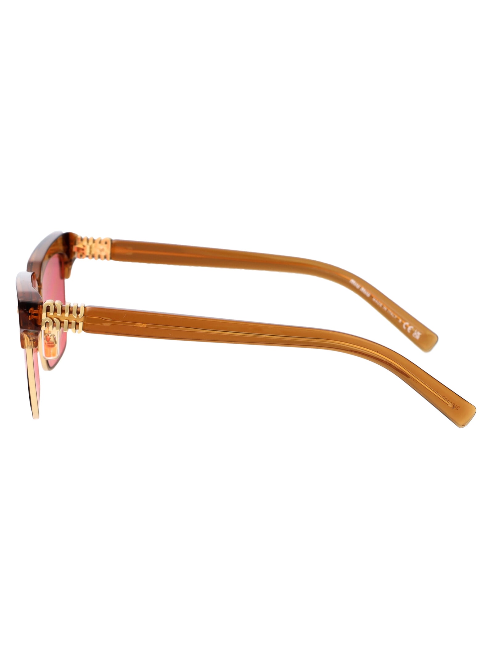 Shop Miu Miu 0mu 10zs Sunglasses In 15t1d0 Caramel Trasparent