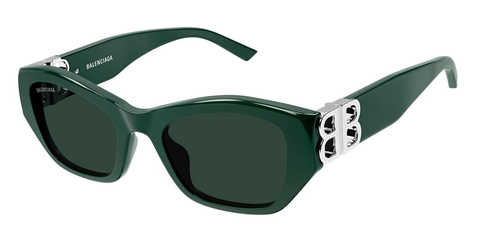 Shop Balenciaga Bb0311sk-004 - Green Sunglasses