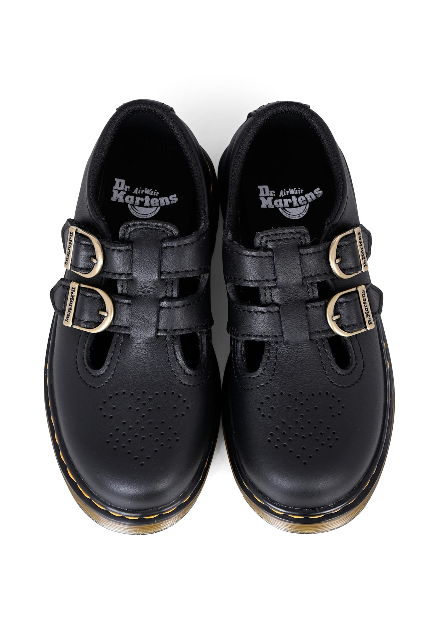 Dr. Martens Black Loafers For Boy In Black