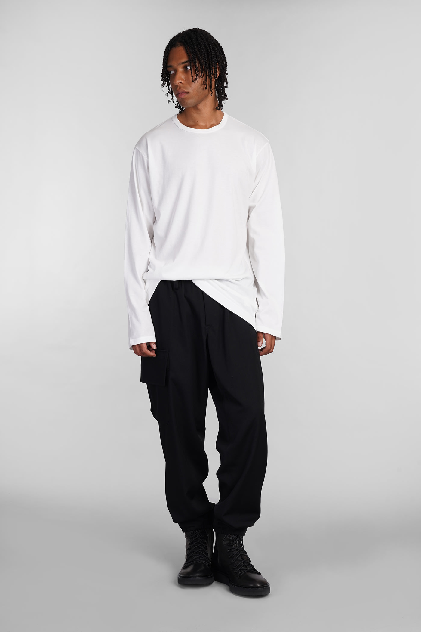 Shop Yohji Yamamoto T-shirt In White Cotton