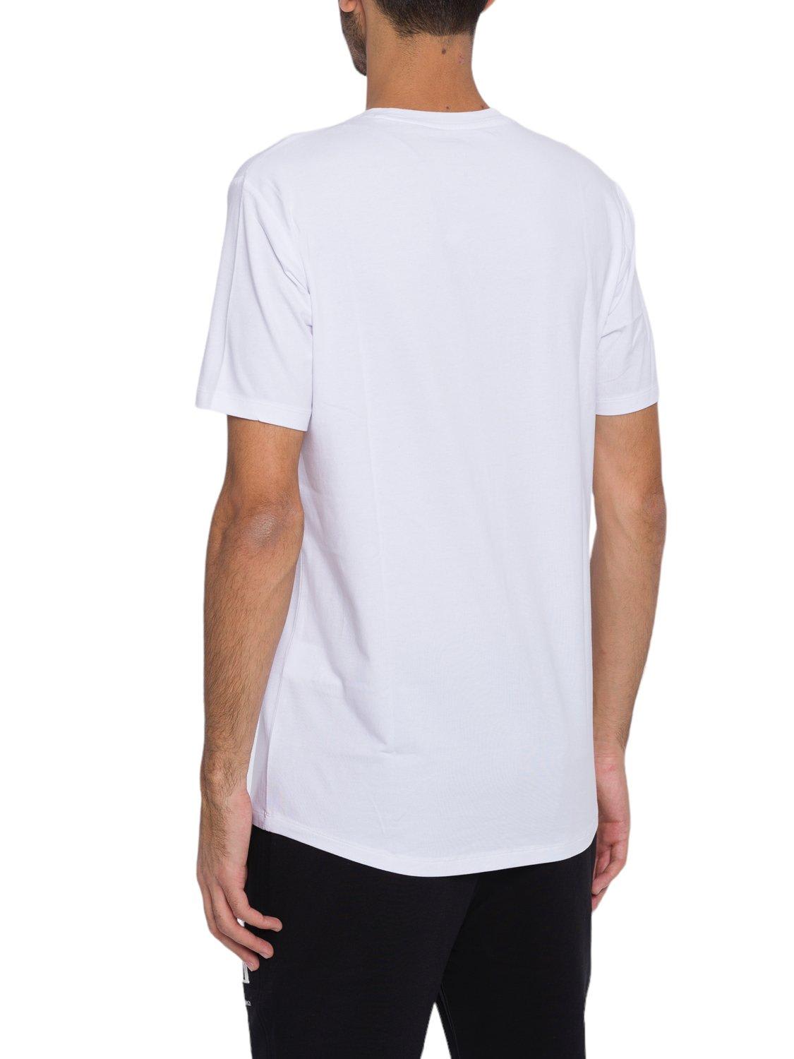 Shop Armani Collezioni Logo Embroidered Crewneck T-shirt In White