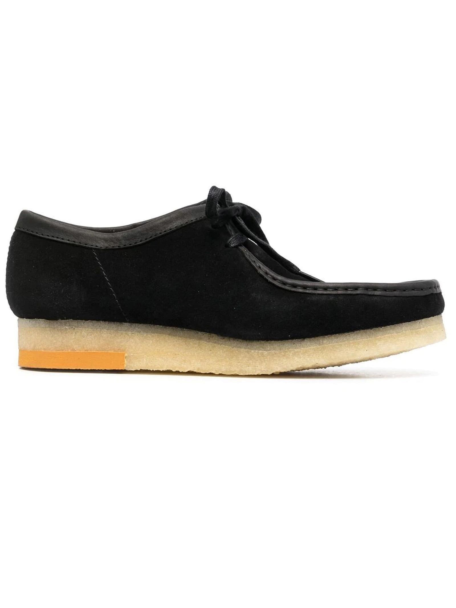 Clarks Black Suede Wallabee Lace-up Shoes