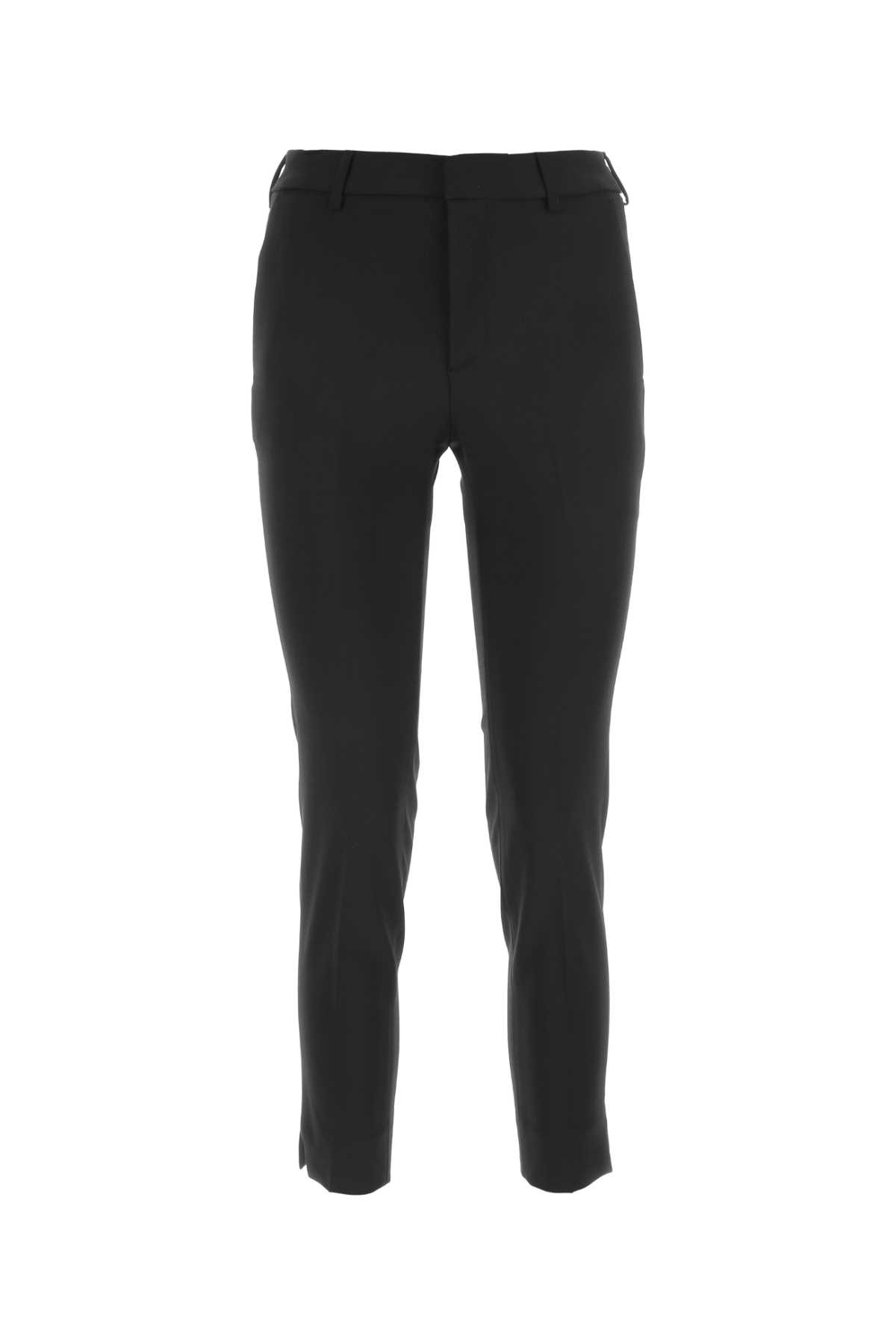 Shop Pt Torino Black Stretch Wool New York Pant In 0990