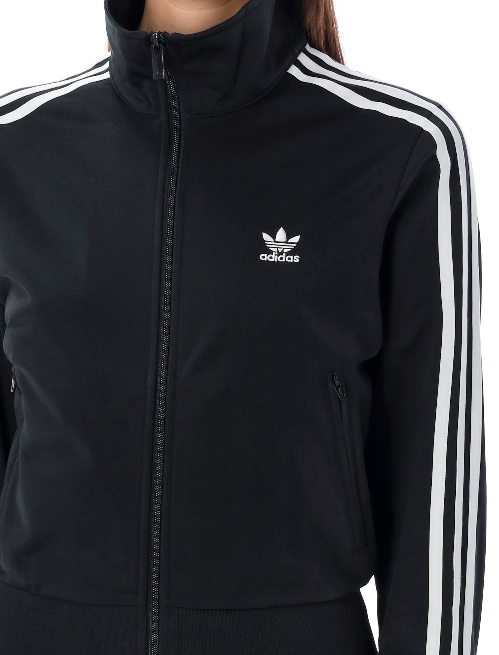 Adidas Originals Adidas 3-stripes Slim Knit Track Jacket In Black