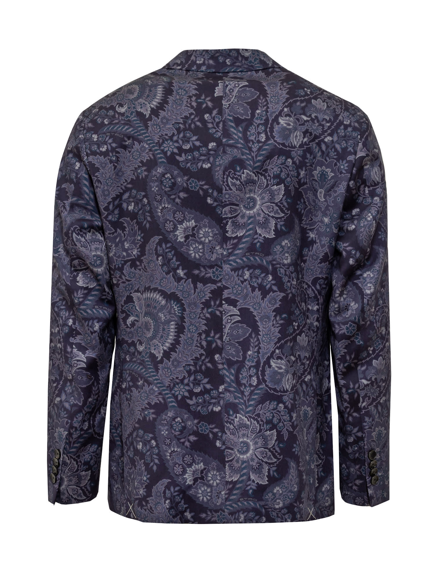 Shop Etro Roma Paisley Blazer In Stampa Fdo Blu