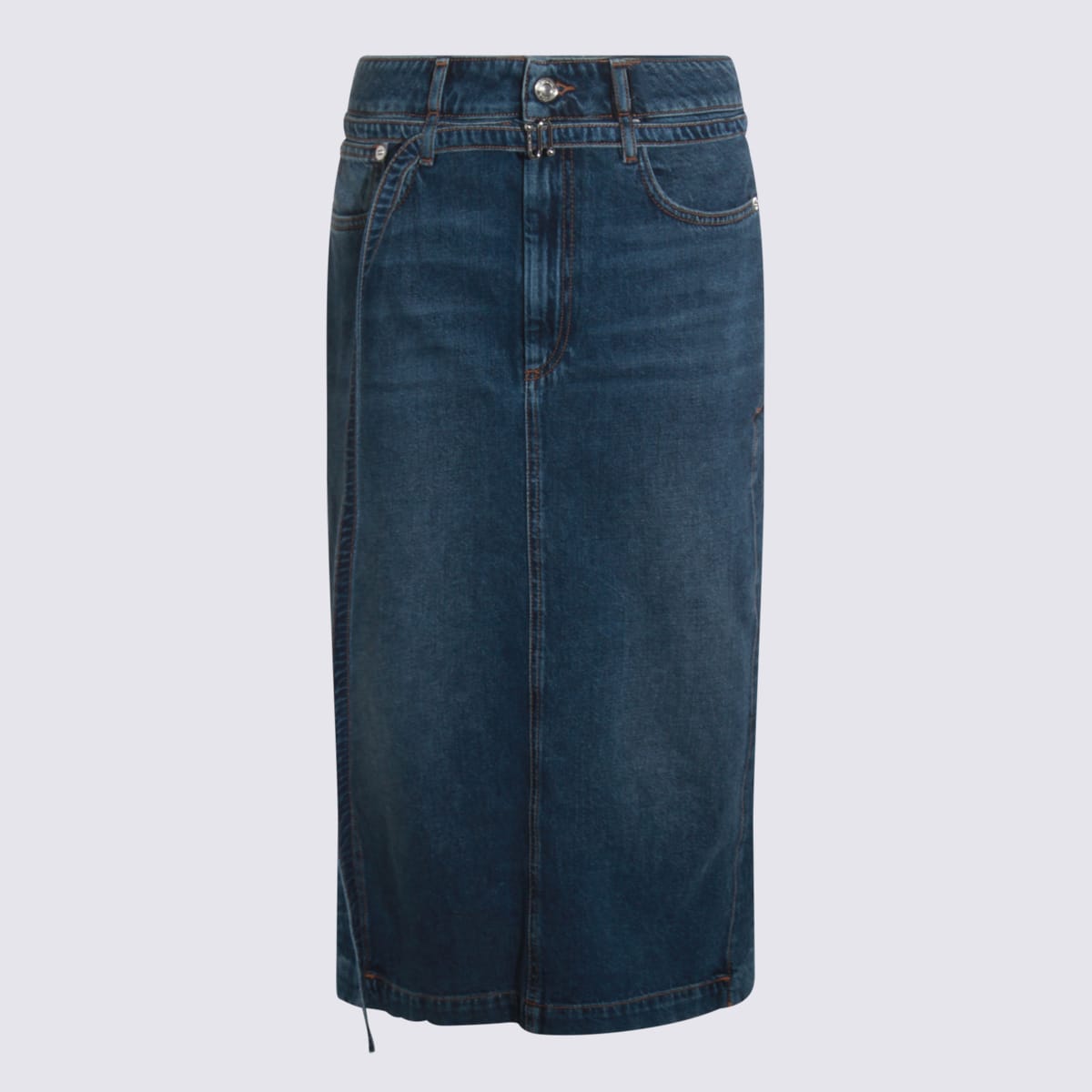 Blue Denim Cotton Skirt