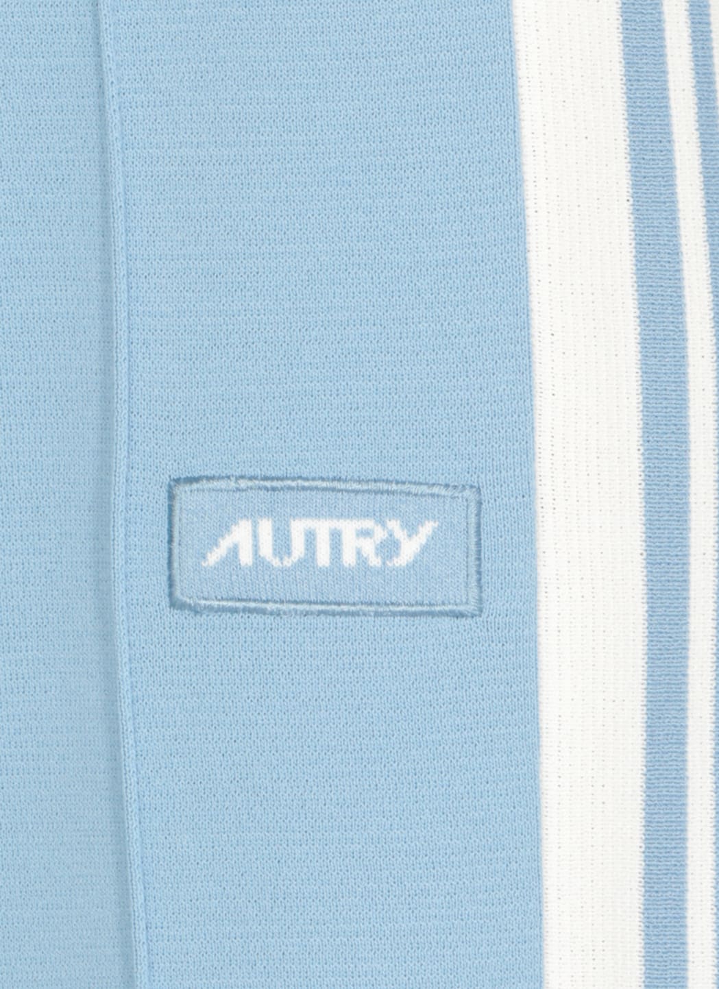 Shop Autry Viscose Pants With Logo In Light Blue