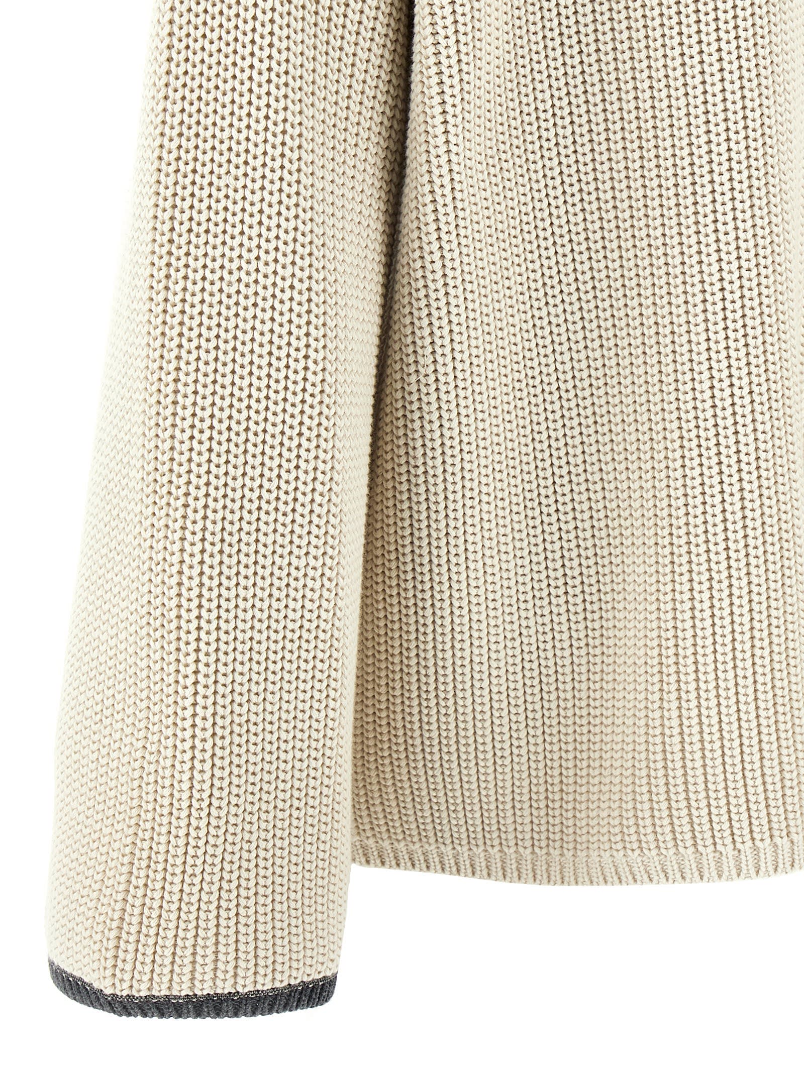 Shop Brunello Cucinelli Monile Sweater In Beige