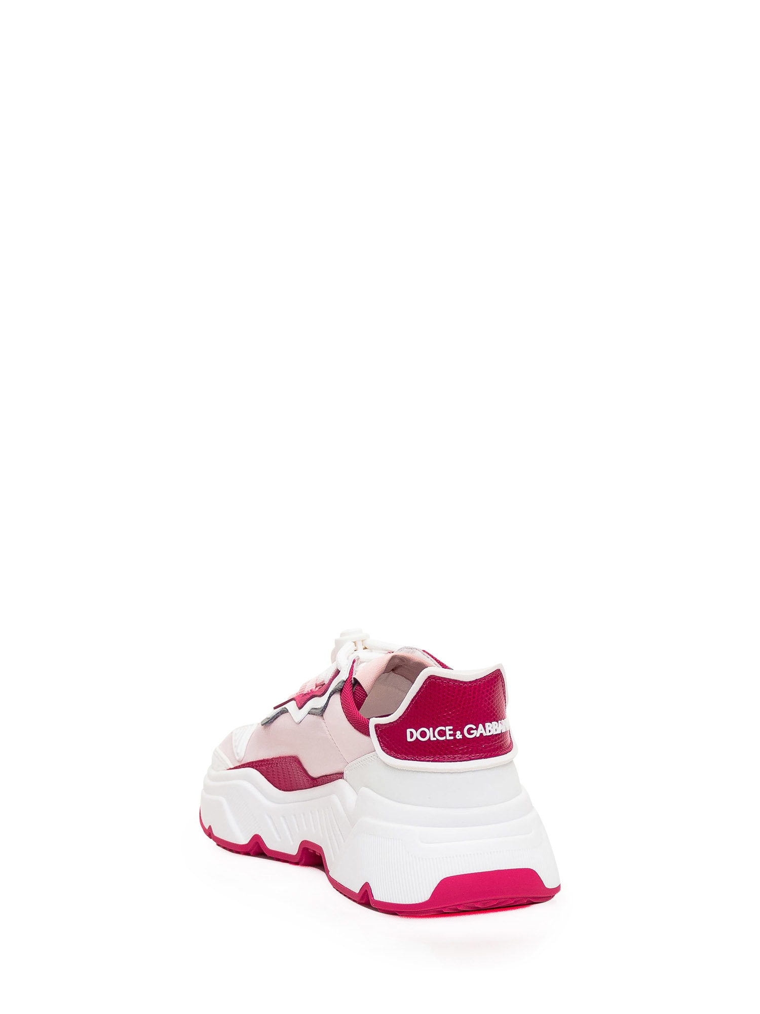 Shop Dolce & Gabbana Daymaster Sneaker In Bianco/rosa