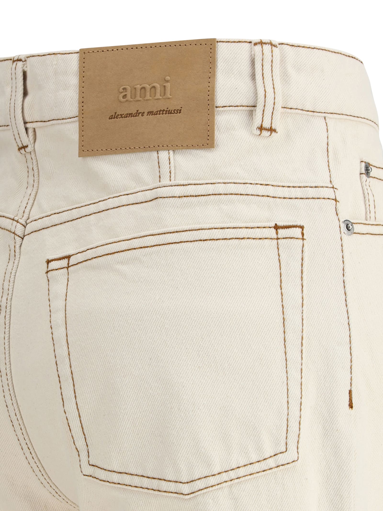 Ami Alexandre Mattiussi Beige Classic Fit Jeans