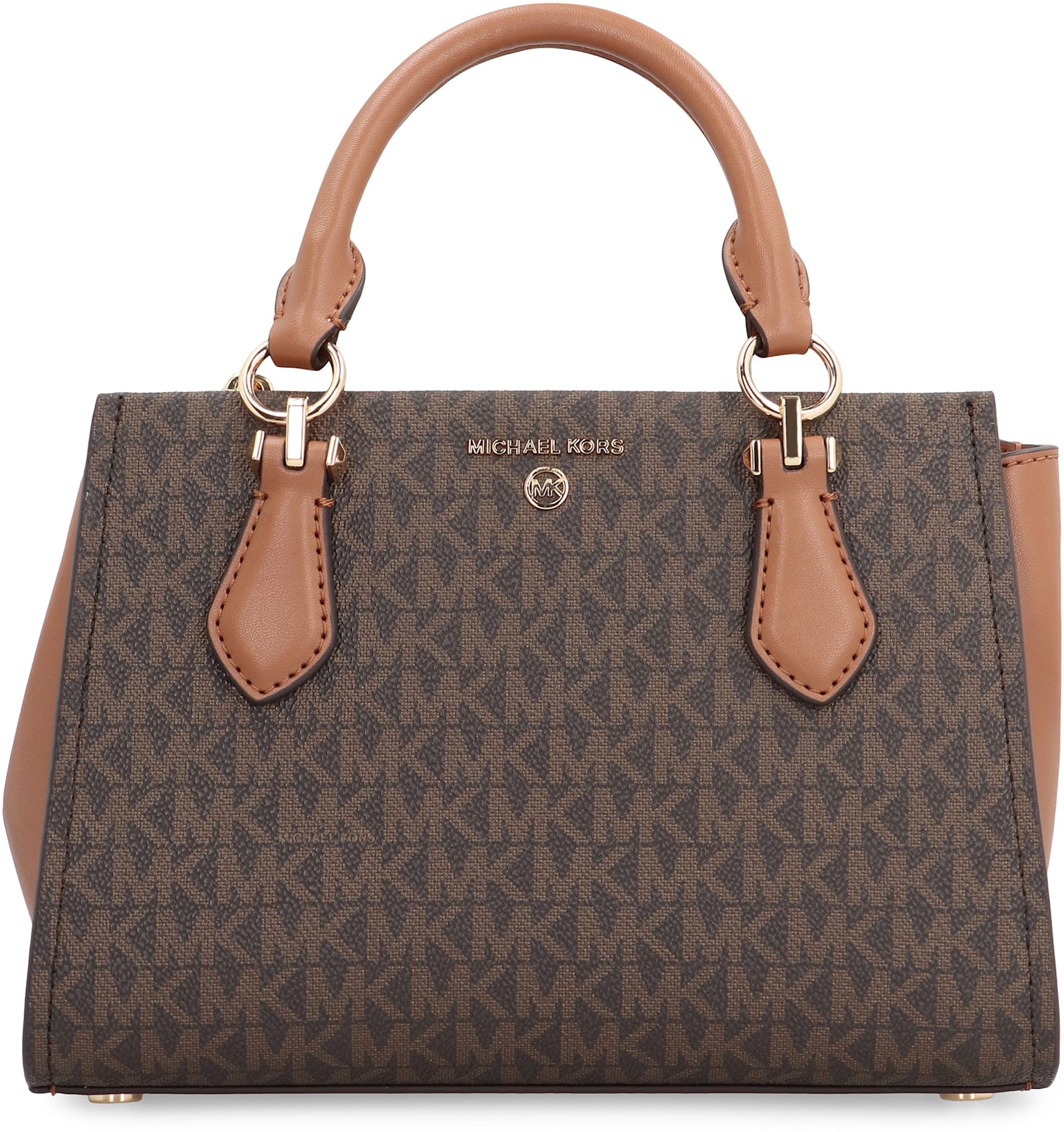 Shop Michael Michael Kors Marilyn Pvc Handbag In Brown