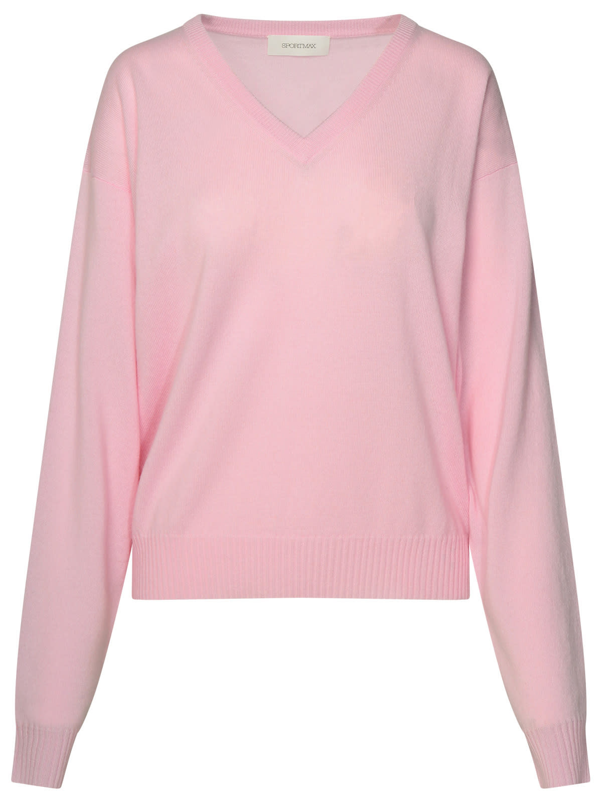 Shop Sportmax Pink Wool Blend Sweater