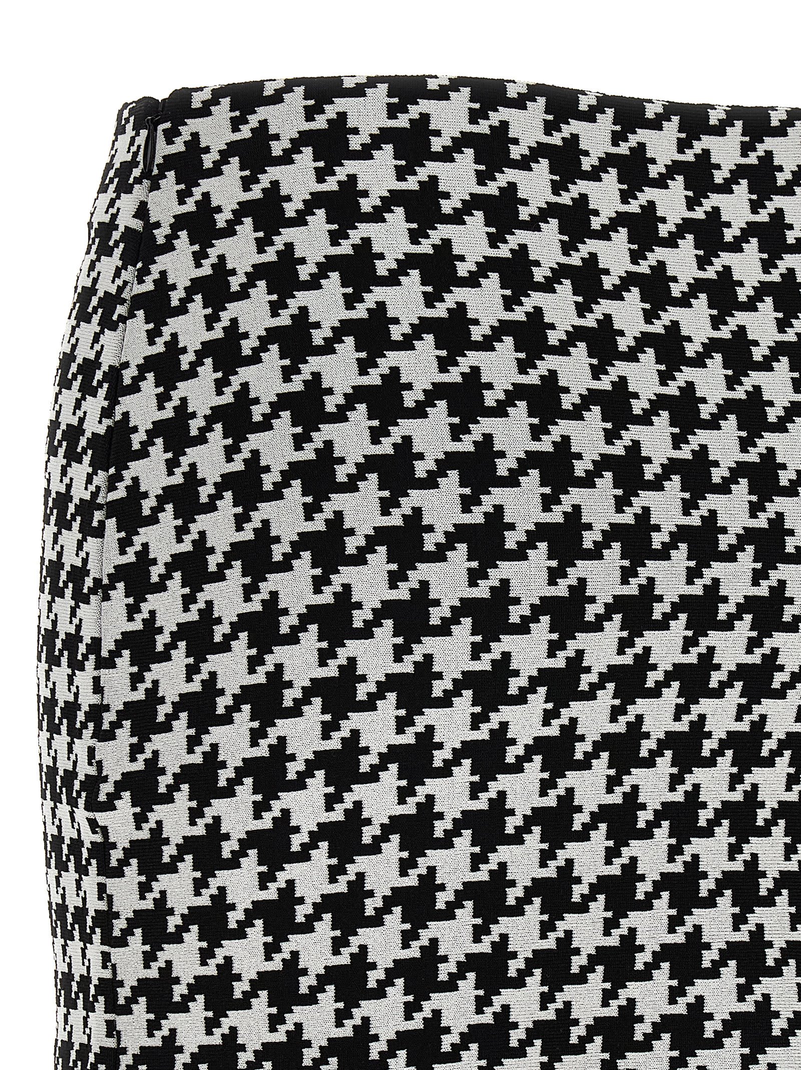 Alexander Mcqueen Black And White Midi Skirt