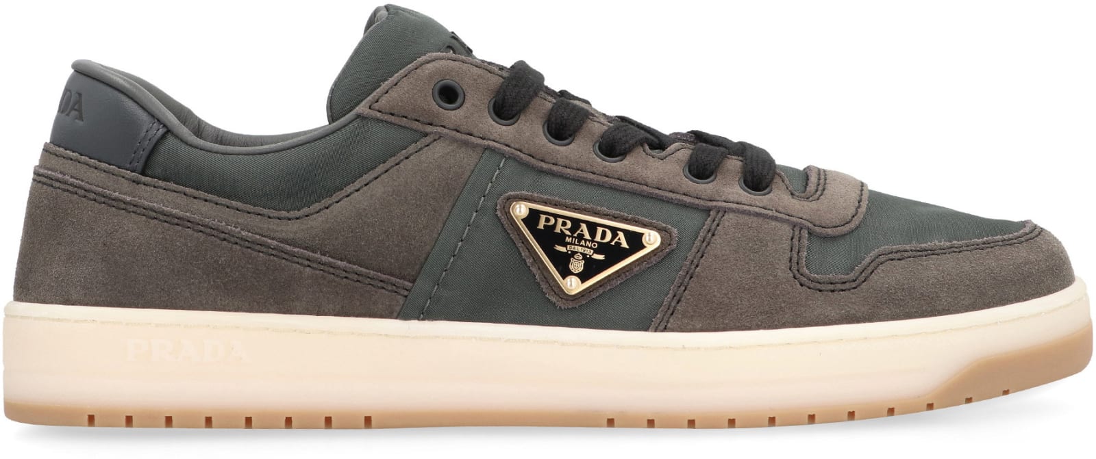 Shop Prada Downtown Re-nylon Low-top Sneakers In Green