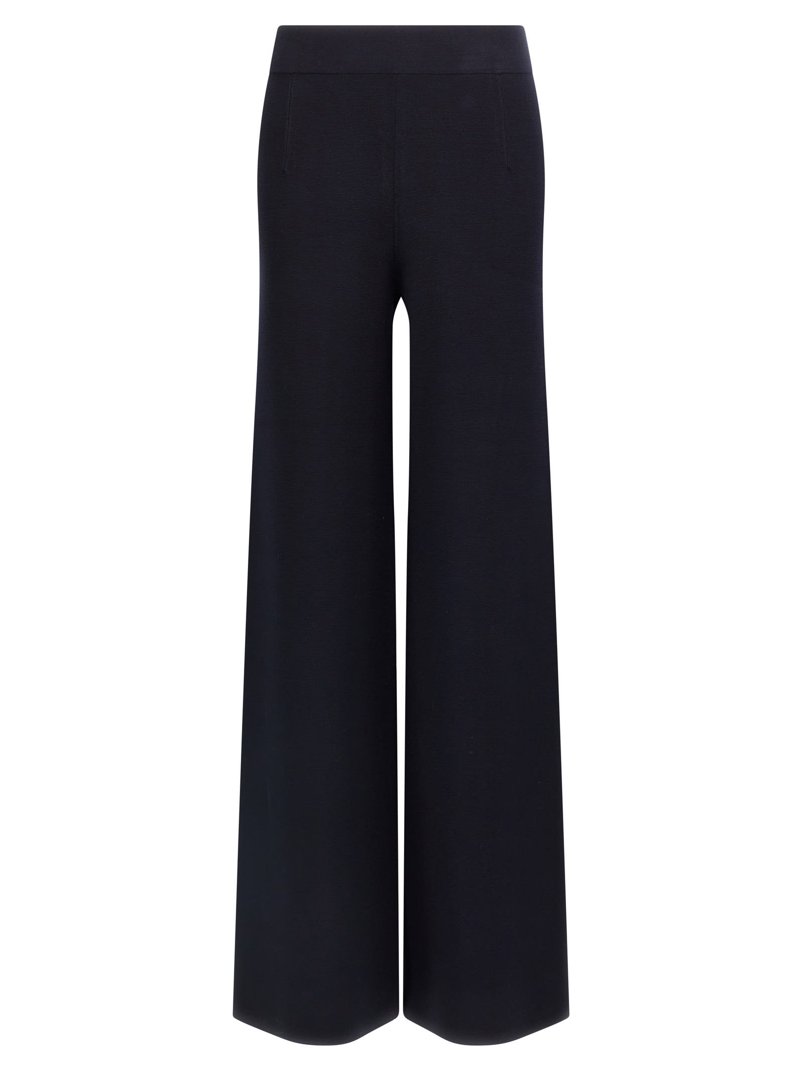 Max Mara Marzia Elastic-waist Palazzo Pants In Black