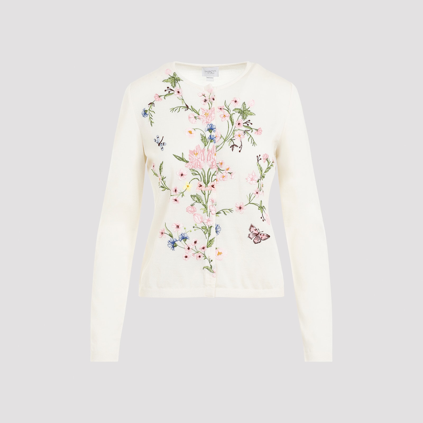 Shop Giambattista Valli Knit Cardigan In Ivory